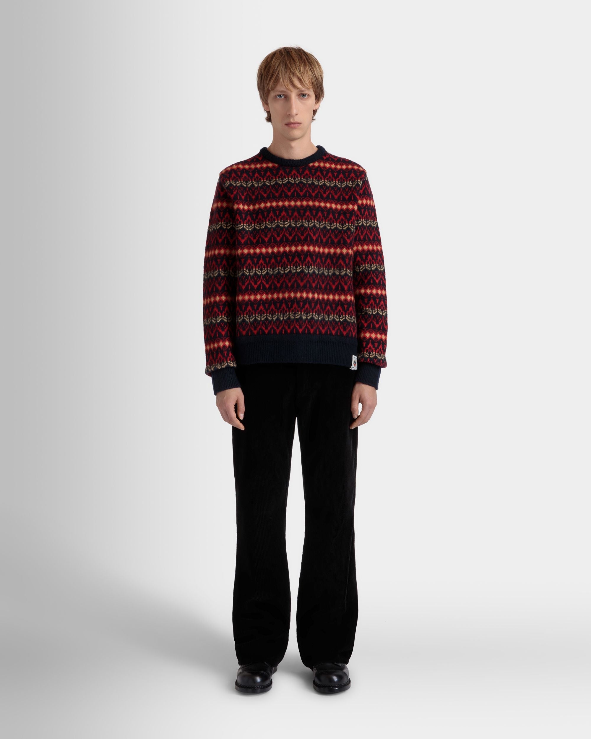 Bally Global - Crewneck Sweater In Multicolor Wool - Multicolor