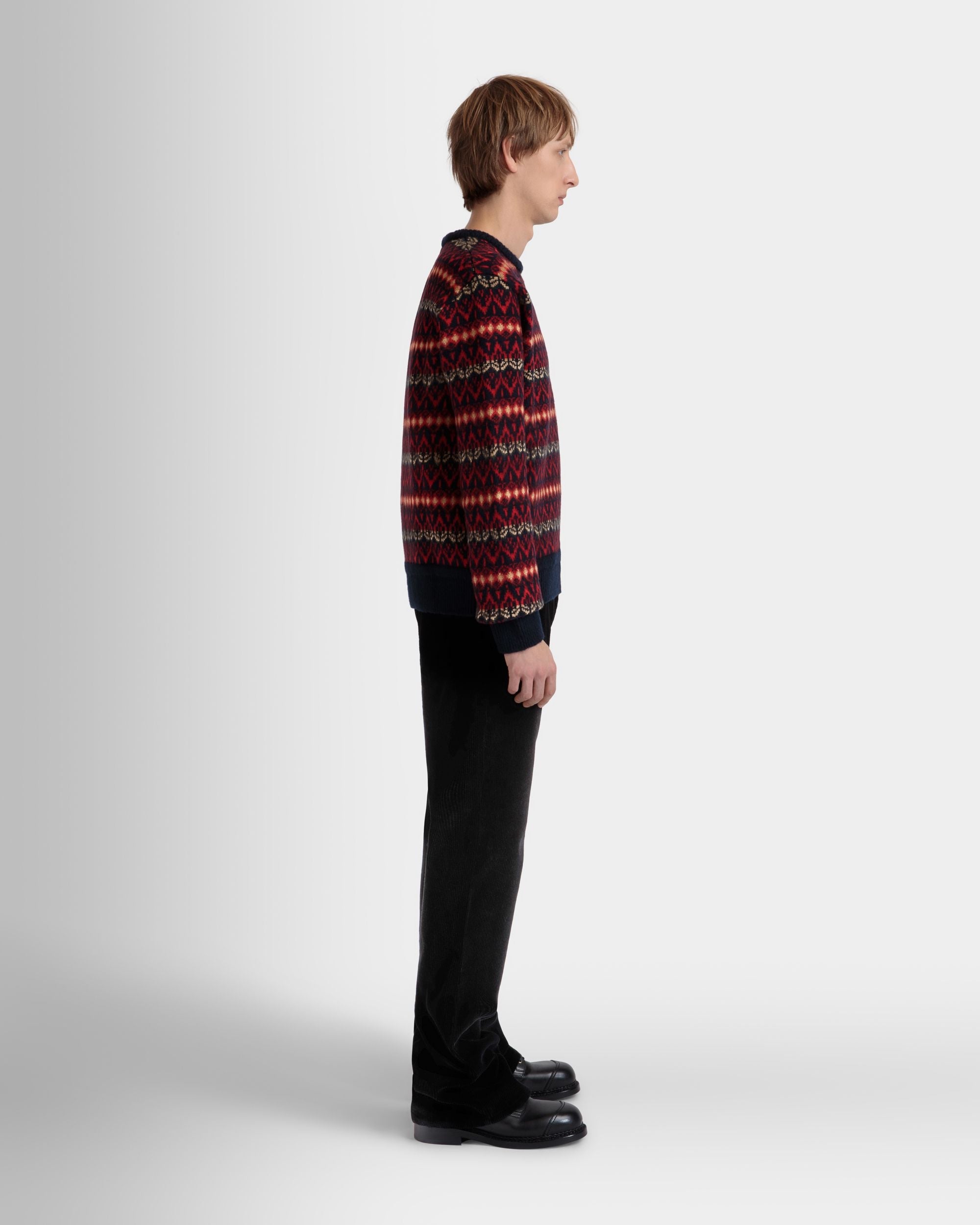 Bally Global - Crewneck Sweater In Multicolor Wool - Multicolor