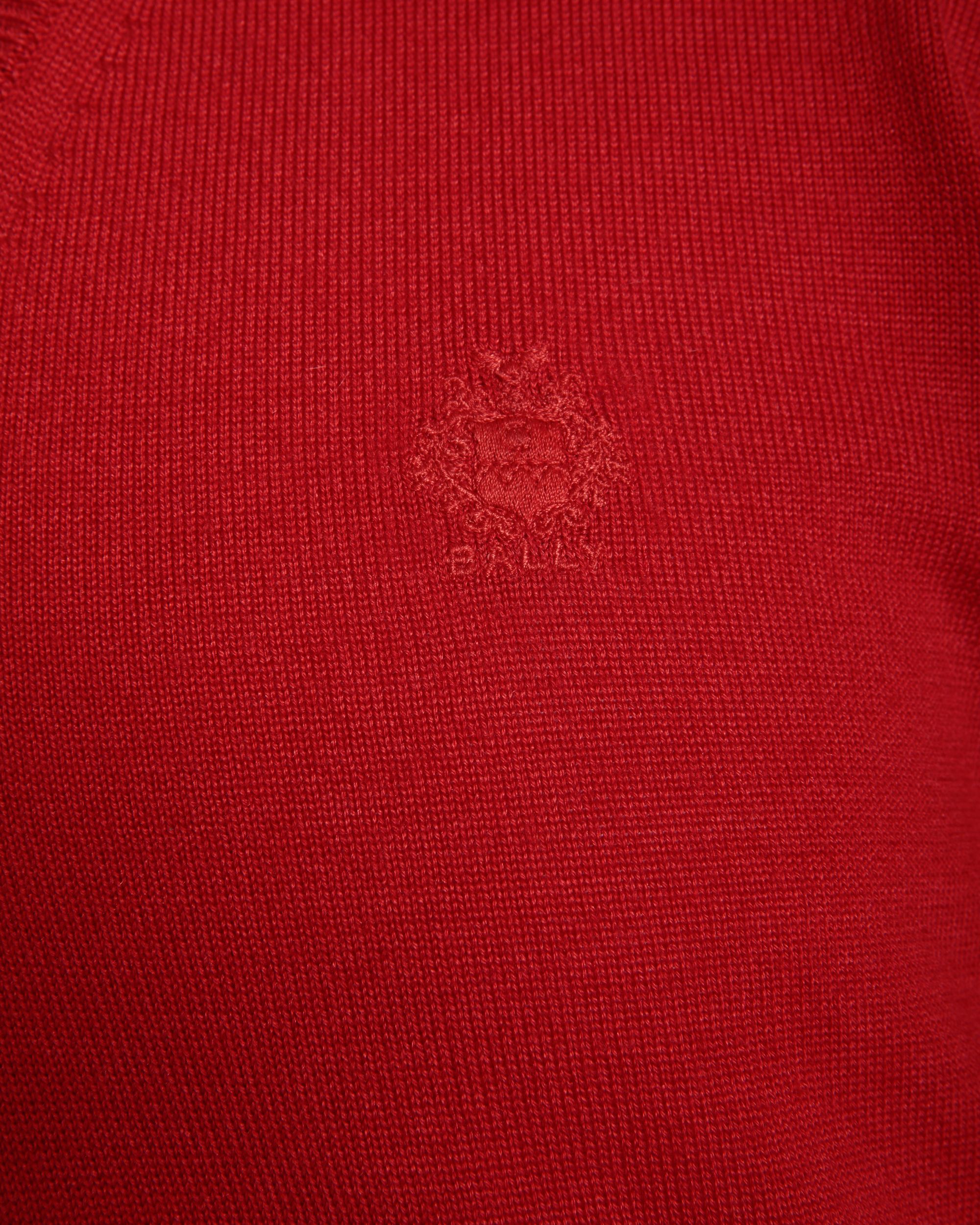 Bally Global - Knitwear V Neck In Red Mix Wool/Cash/Silk - Red