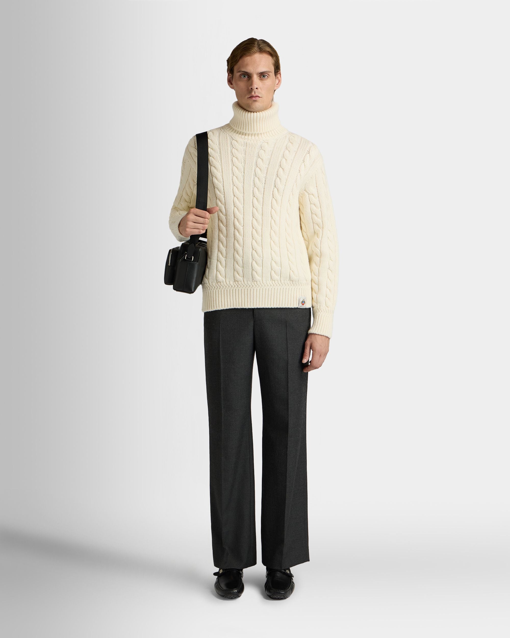 Bally Global - Turtleneck in Ivory Wool - White
