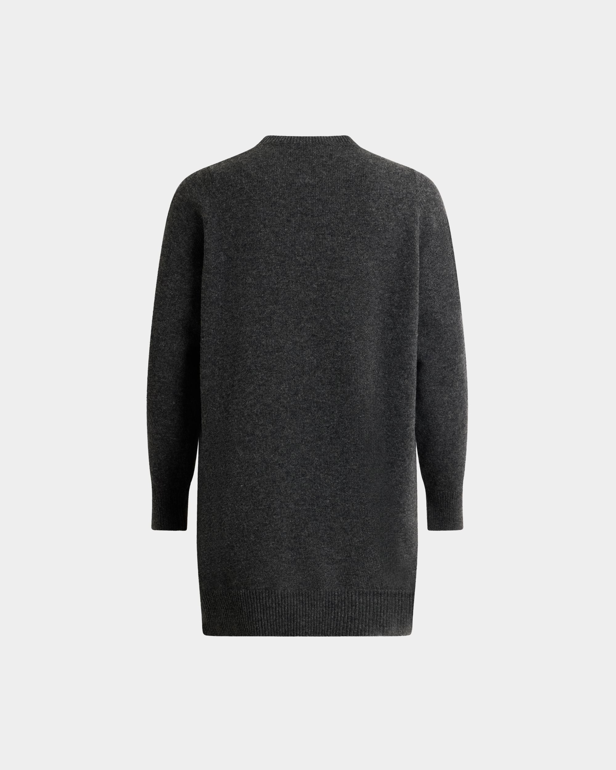 Bally Global - Long Sweater in Dark Grey Wool - Grey