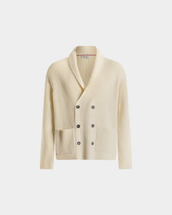 Cardigan in Ivory Wool