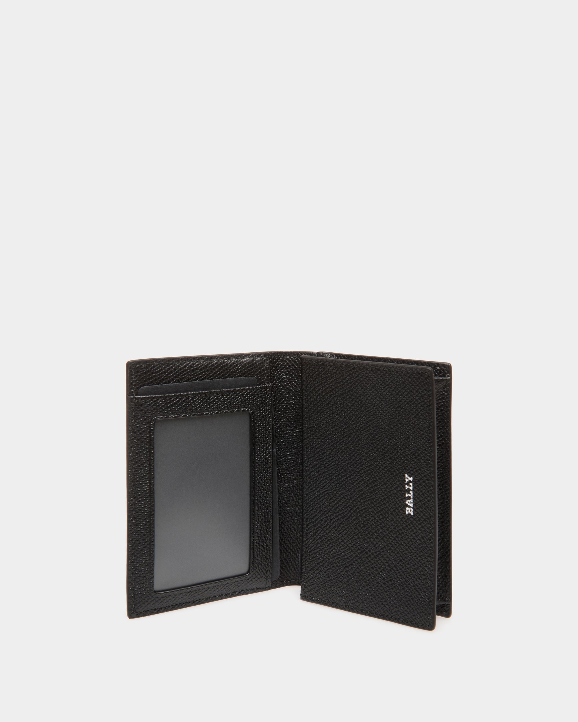 Bally Global - Business Card Holder in Black Embossed Leather - Black