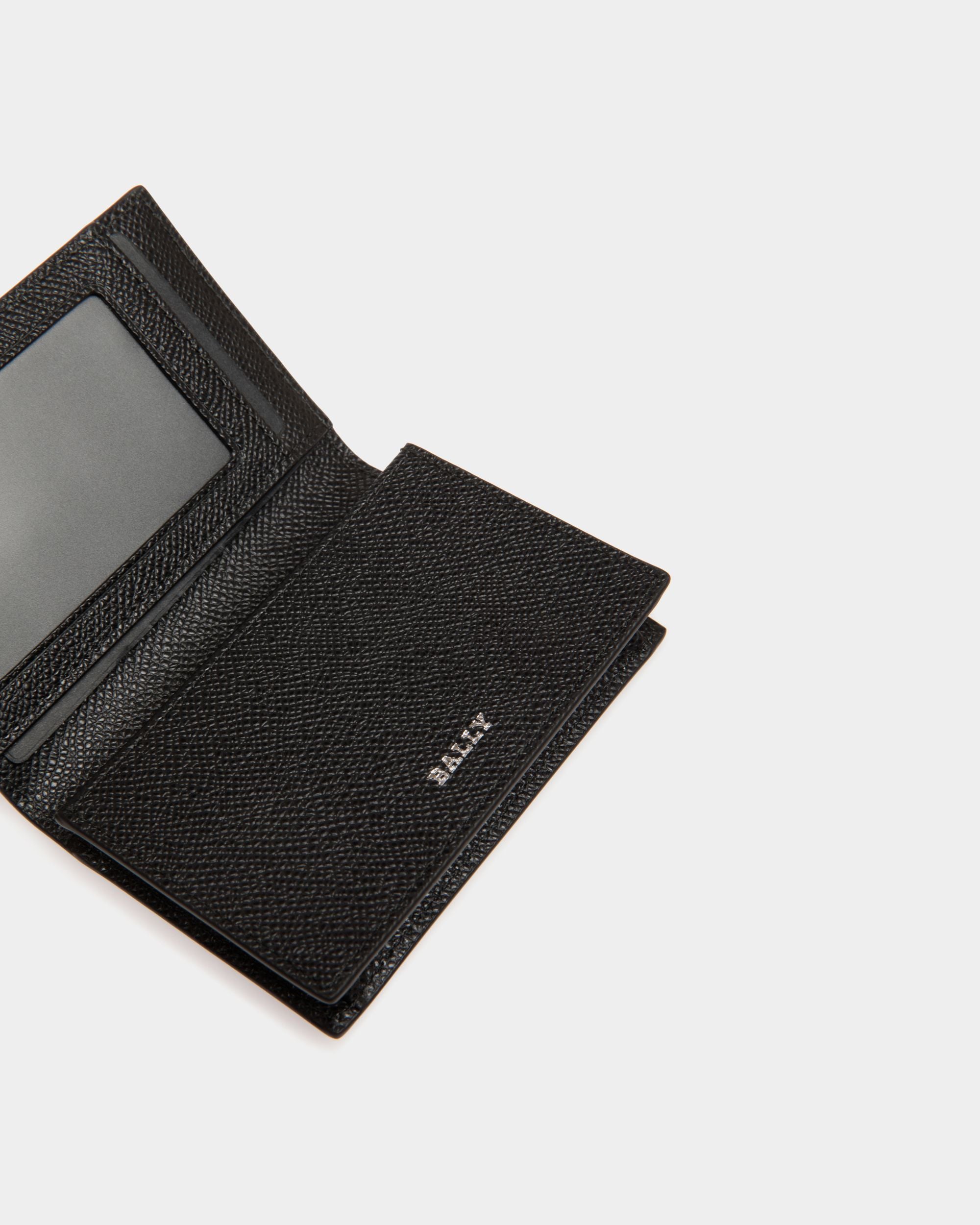 Bally Global - Business Card Holder in Black Embossed Leather - Black