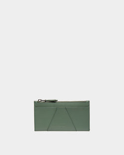 Adley Leather Business Card Holder In Sage