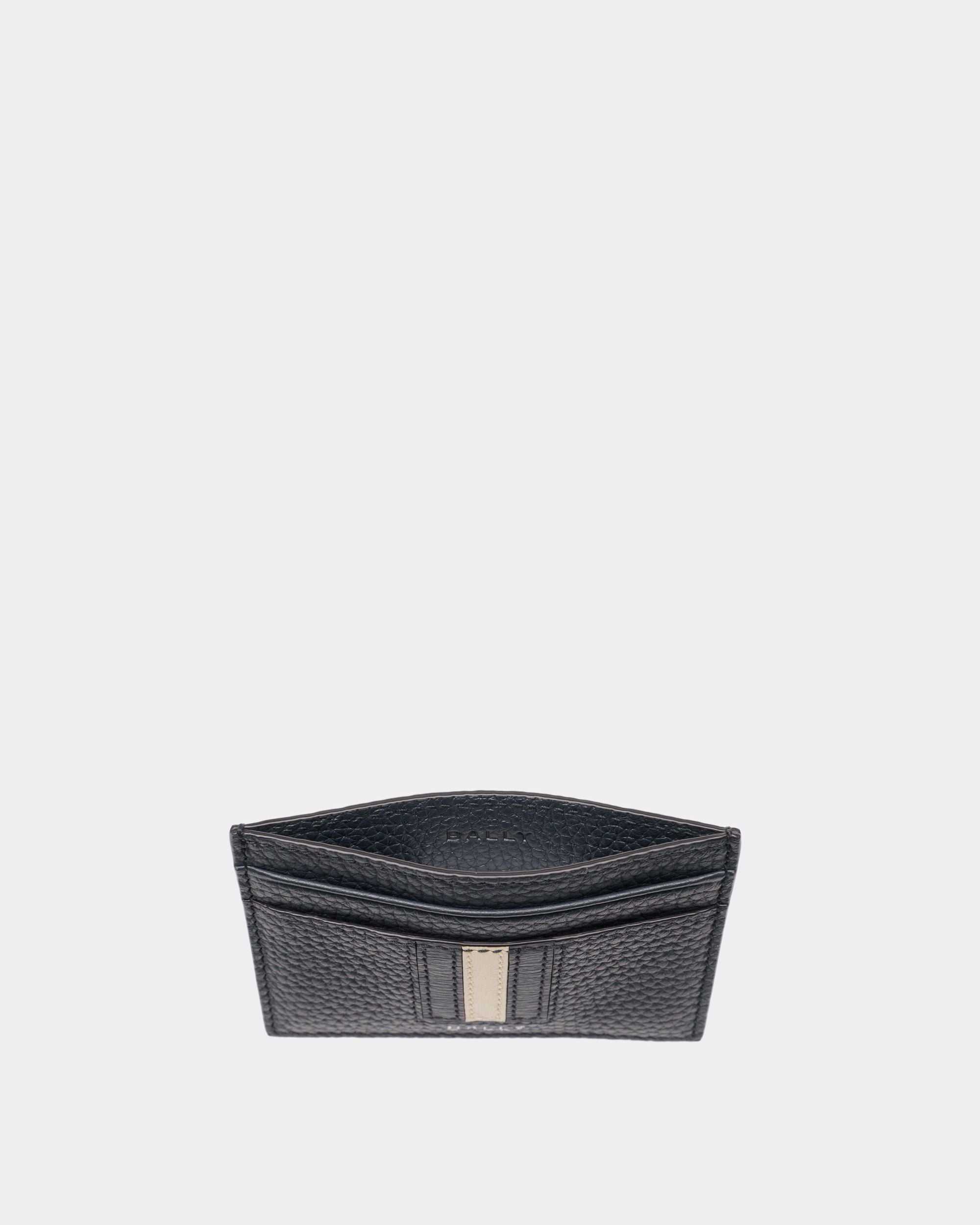 Bally Global - Tarjetero Ejecutivo Ribbon De Piel Color Medianoche - Azul