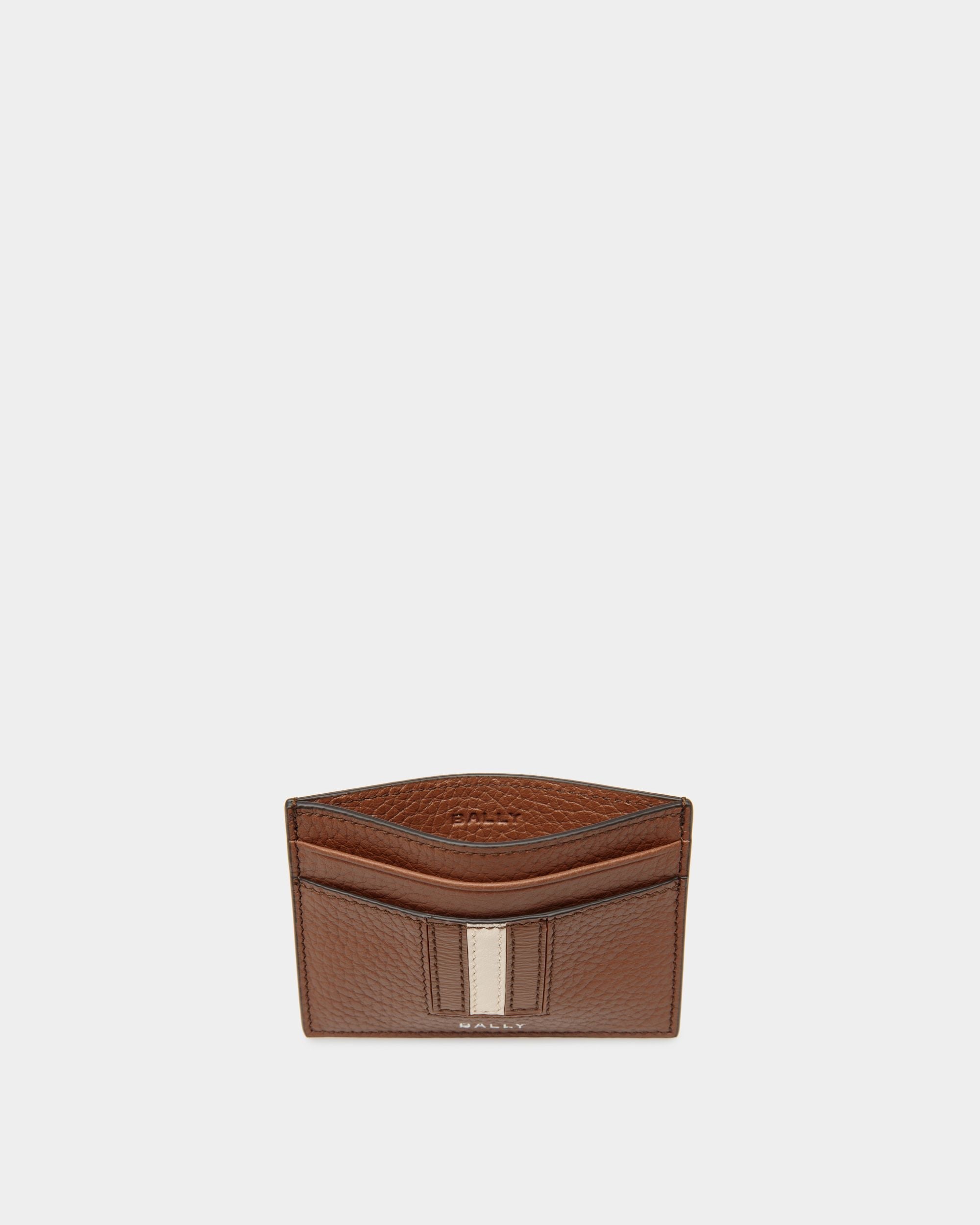 Bally Global - Ribbon Business Card Holder In Brown Leather - Brown