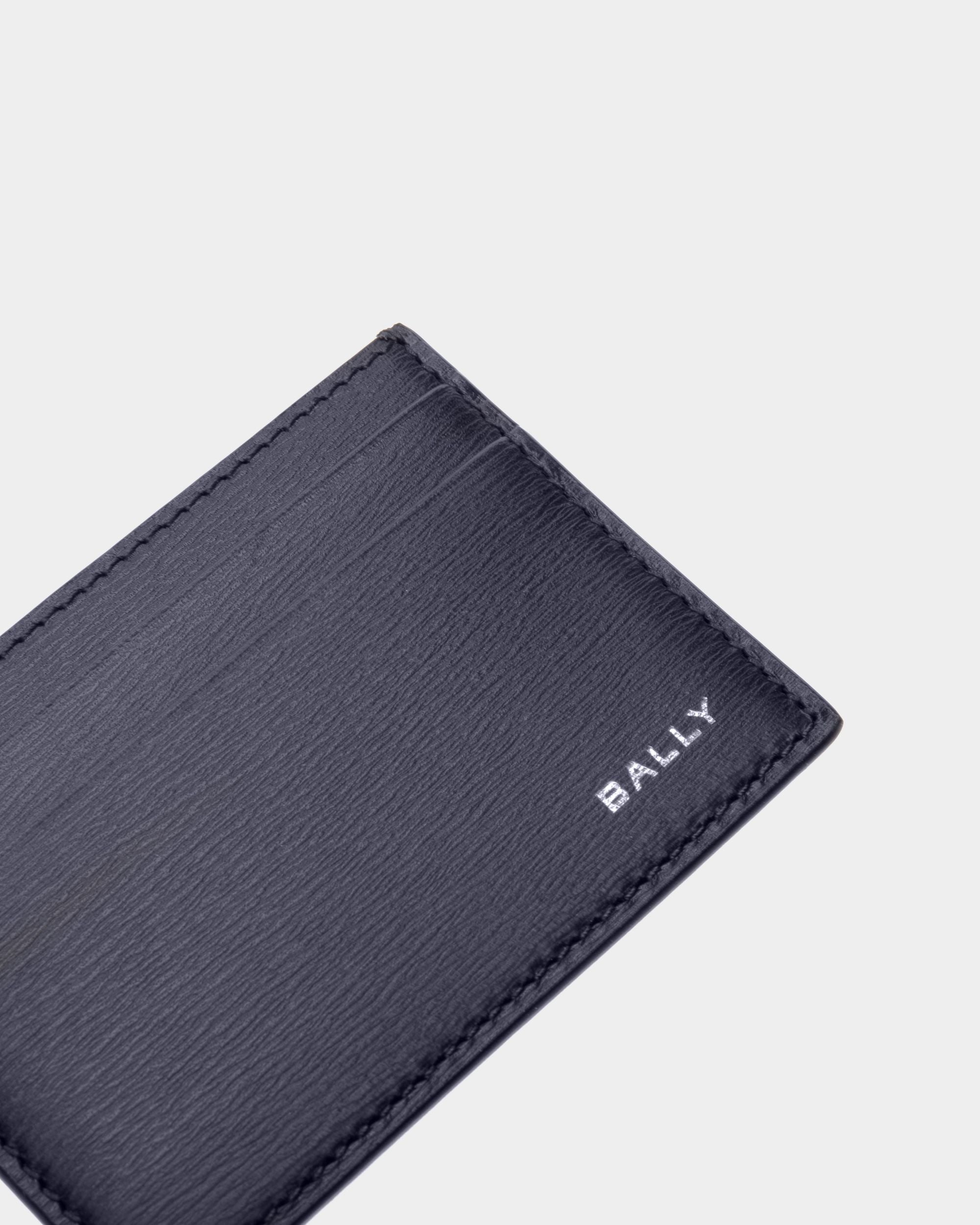 Bally Global - Crossing Card Holder In Midnight Leather - Blue