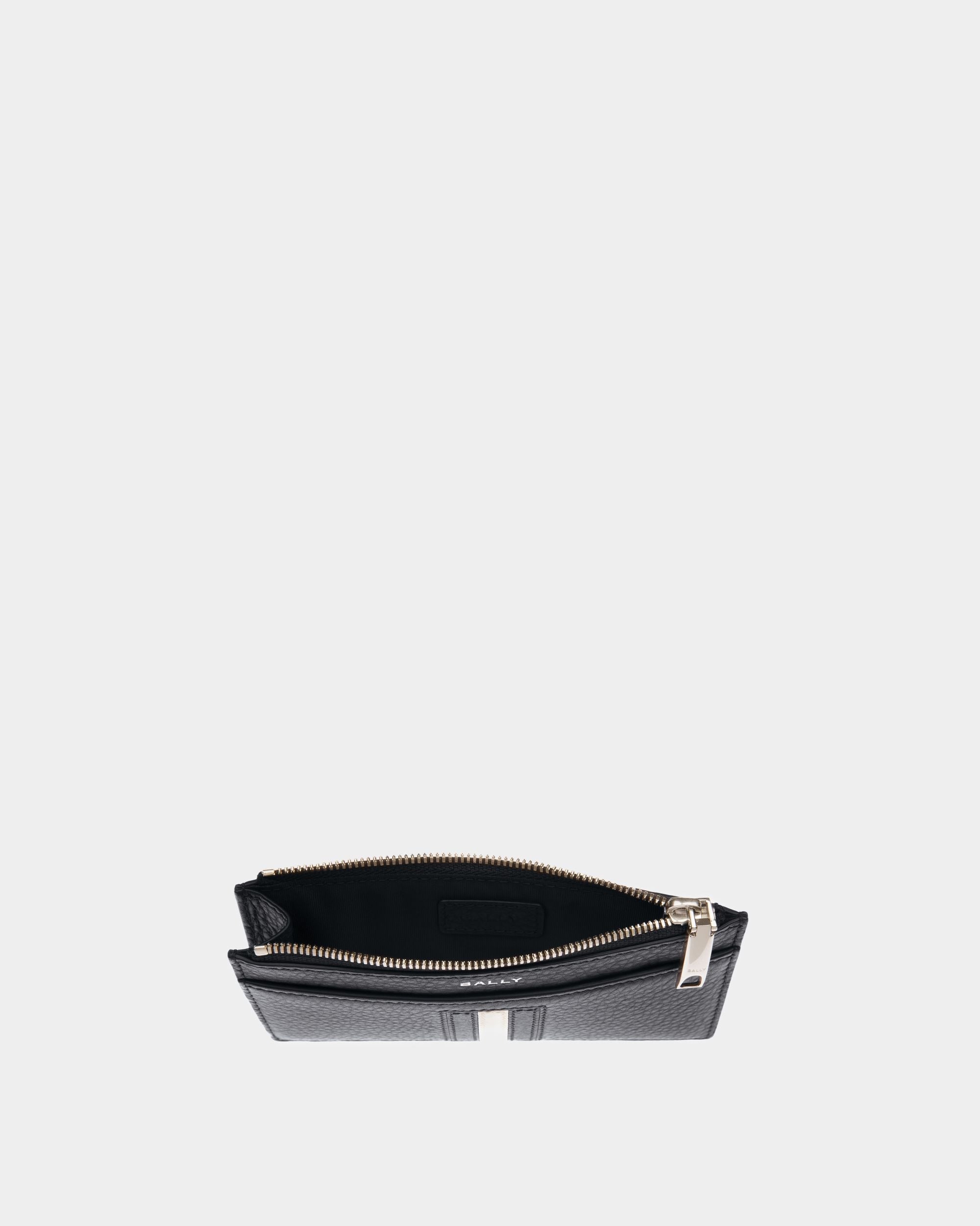 Bally Global - Tarjetero Ejecutivo Ribbon De Piel Color Medianoche - Azul