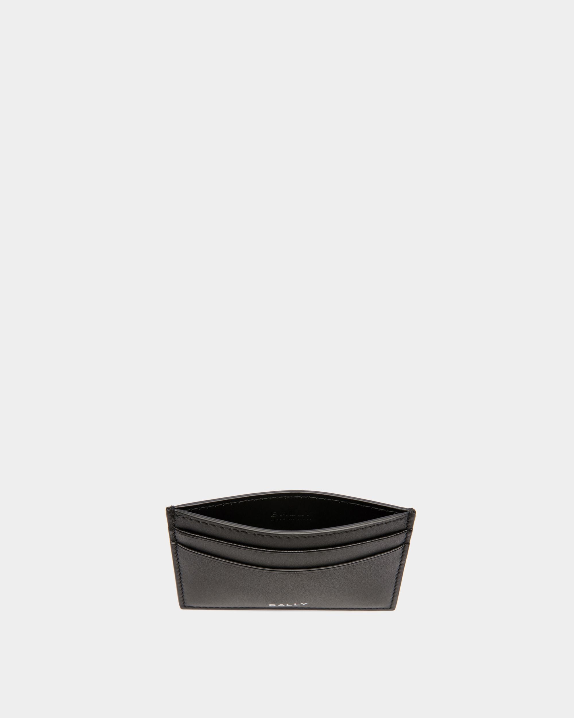 Bally Global - Tarjetero Busy Bally De Piel Negra - Negro