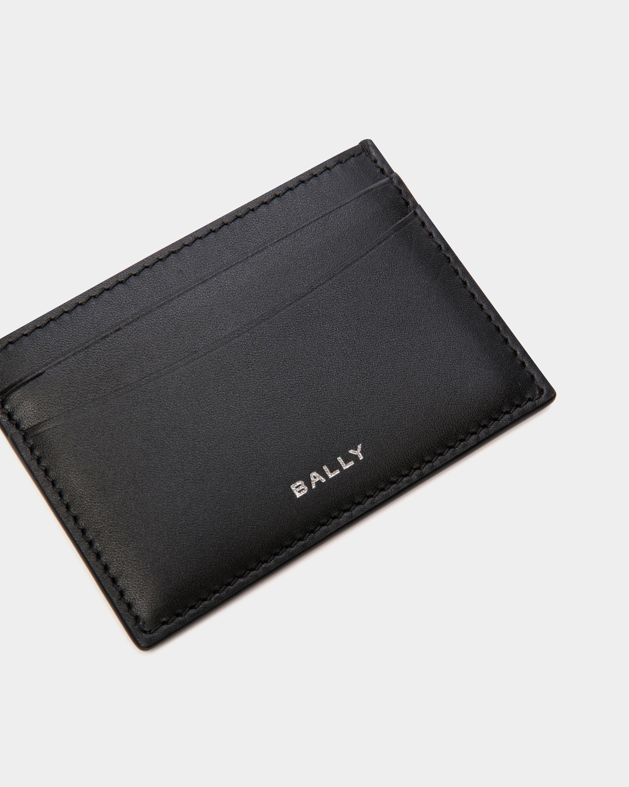 Bally Global - Tarjetero Busy Bally De Piel Negra - Negro