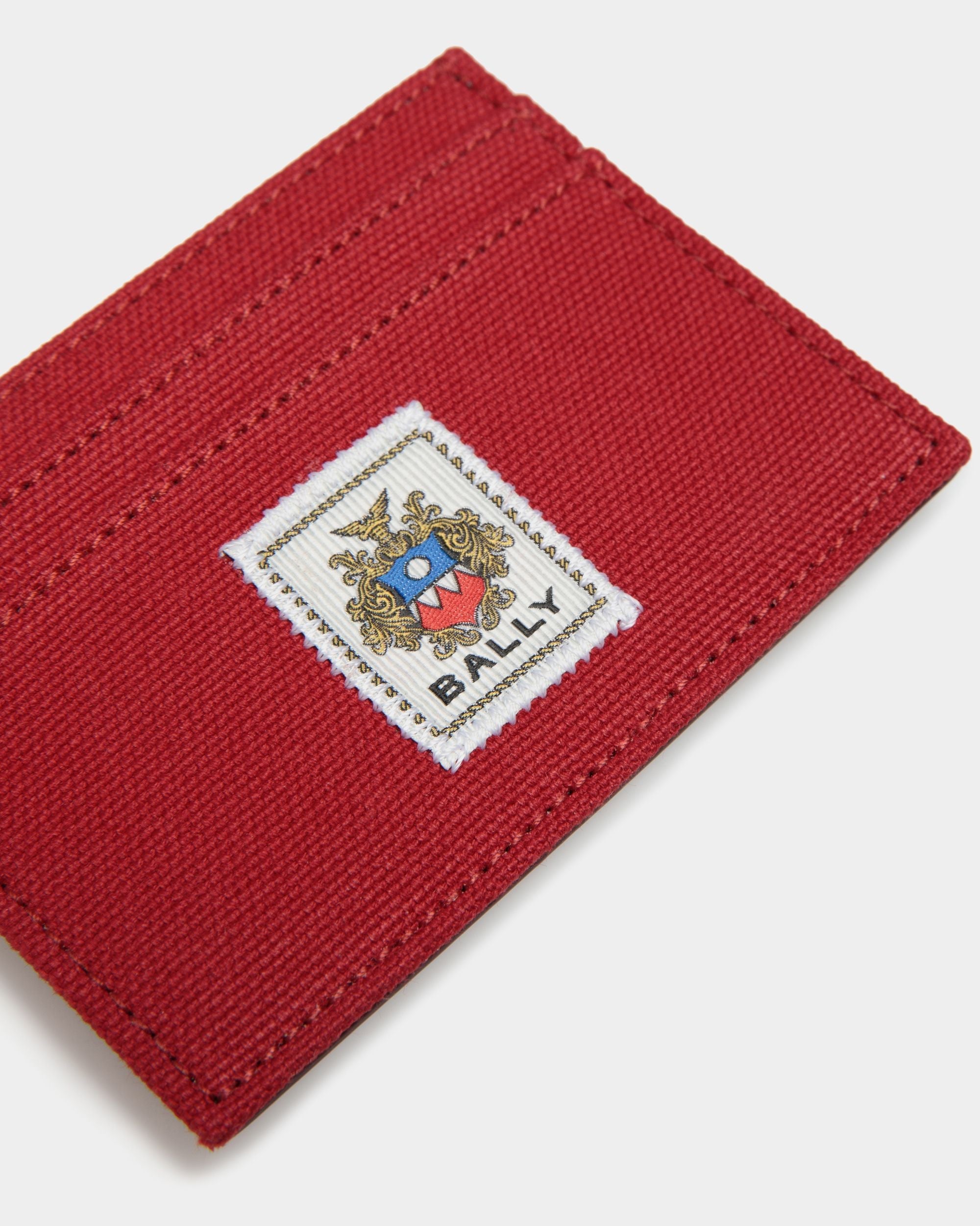 Bally Global - Easy Bally Card Holder In Candy Red Cotton Canvas - Red