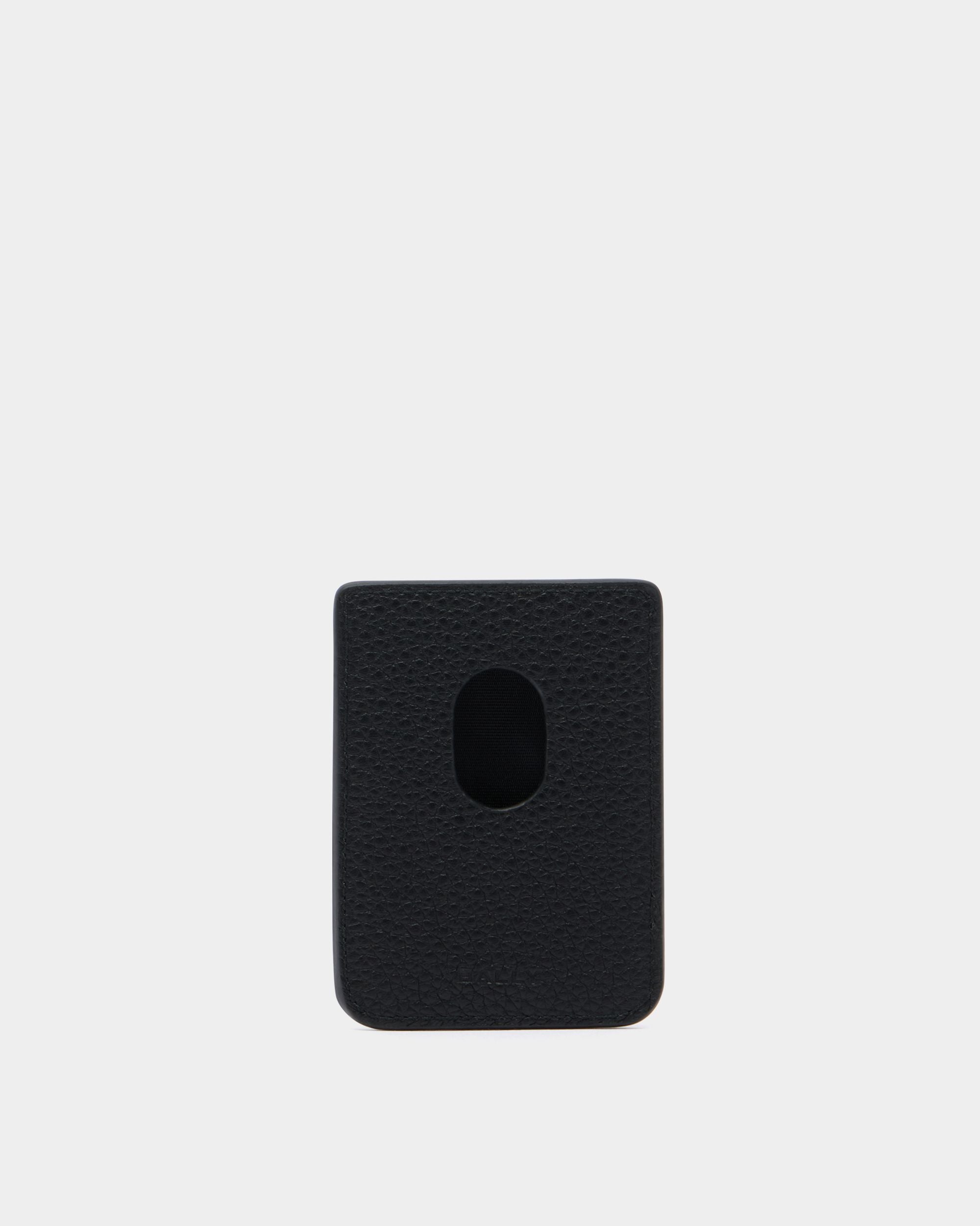 Bally Global - Ribbon Card Holder in Black Grained Leather - Black