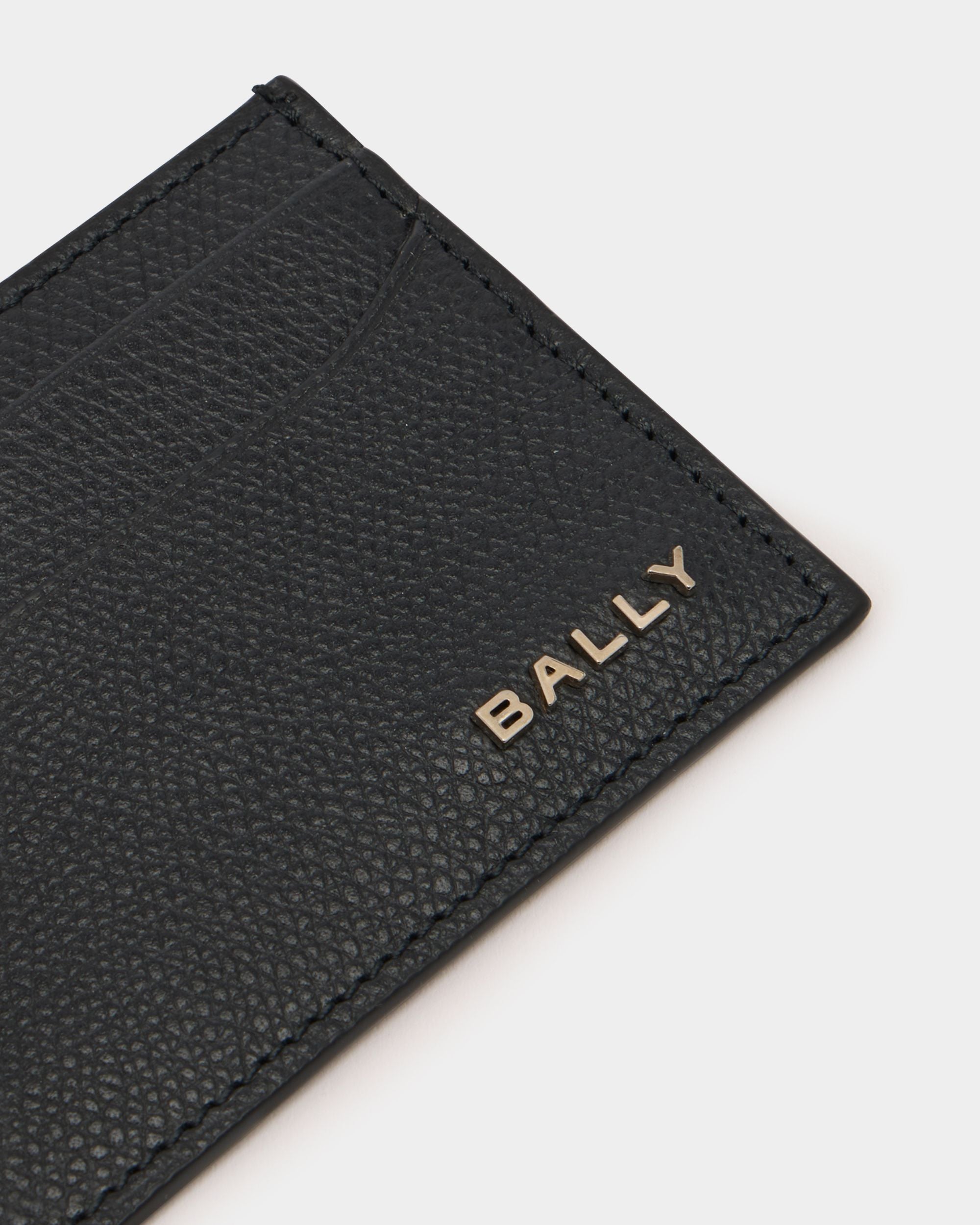 Bally Global - Bally Essential Card Holder in Black Grained Leather - Black