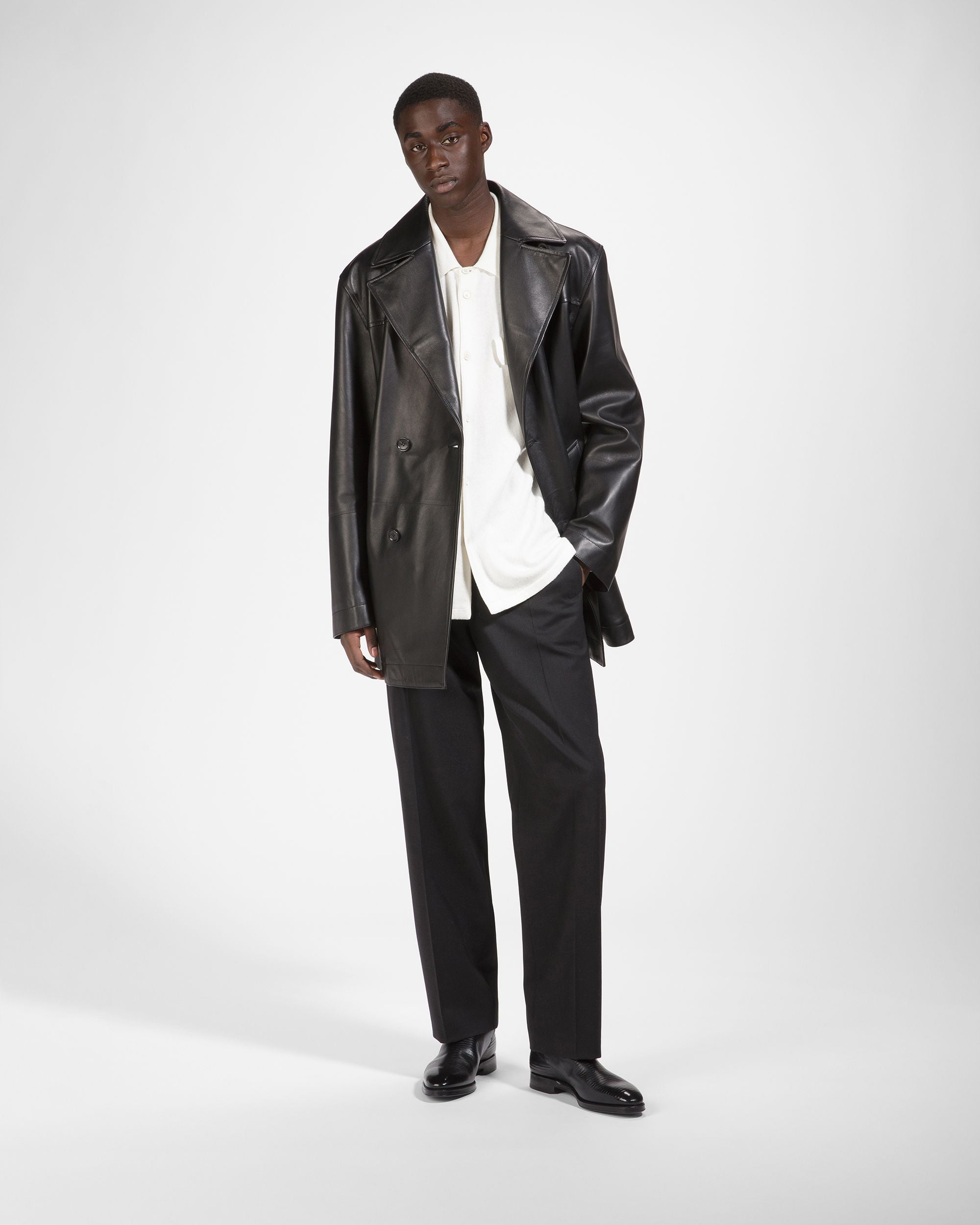 Bally Global - Abrigo De Piel - Negro