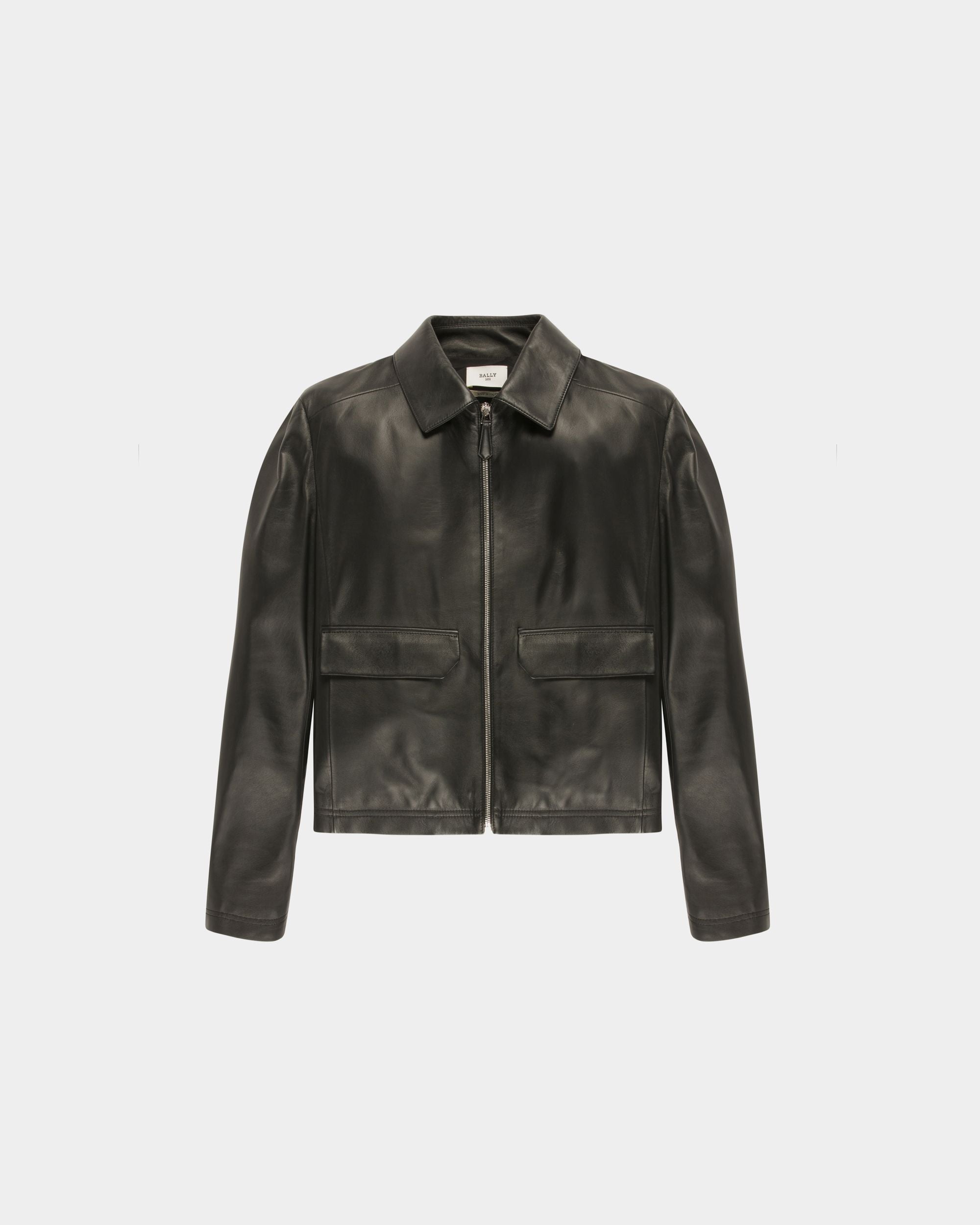 Bally Global - Chaqueta De Piel Con Bolsillos De Parche - Negro