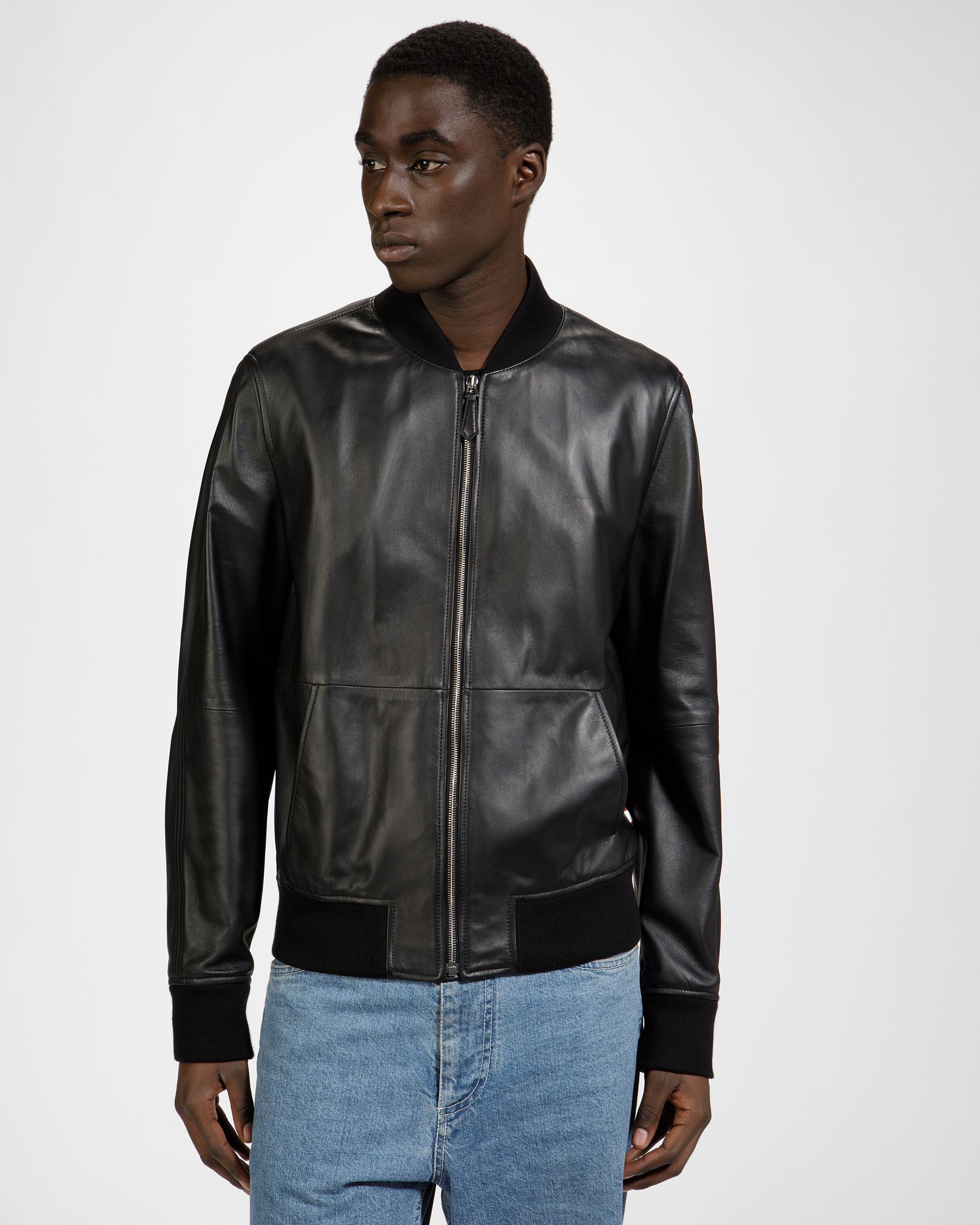 Bally Global - Chaqueta Bómber De Piel - Negro