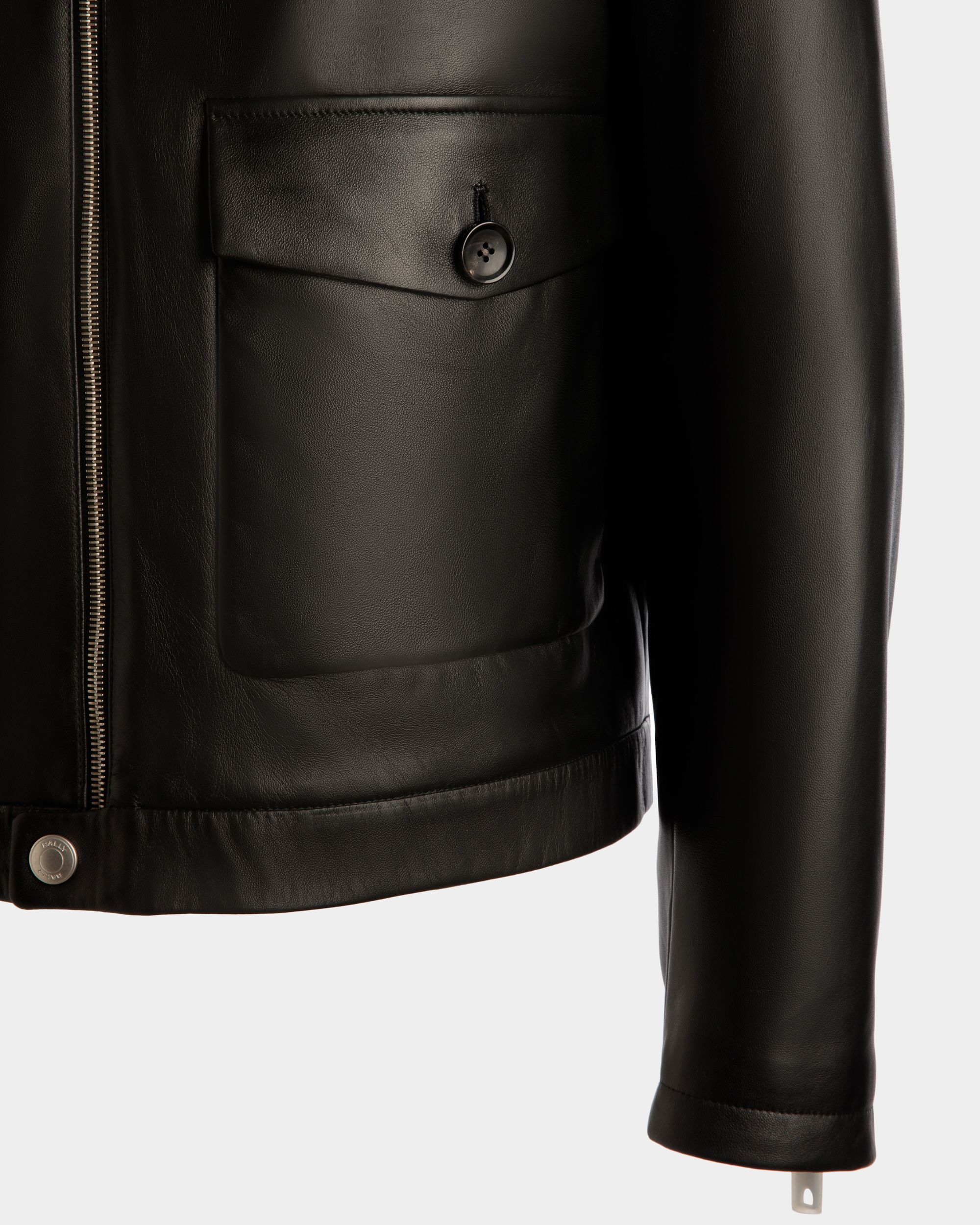 Bally Global - Bómber De Piel En Negro - Negro