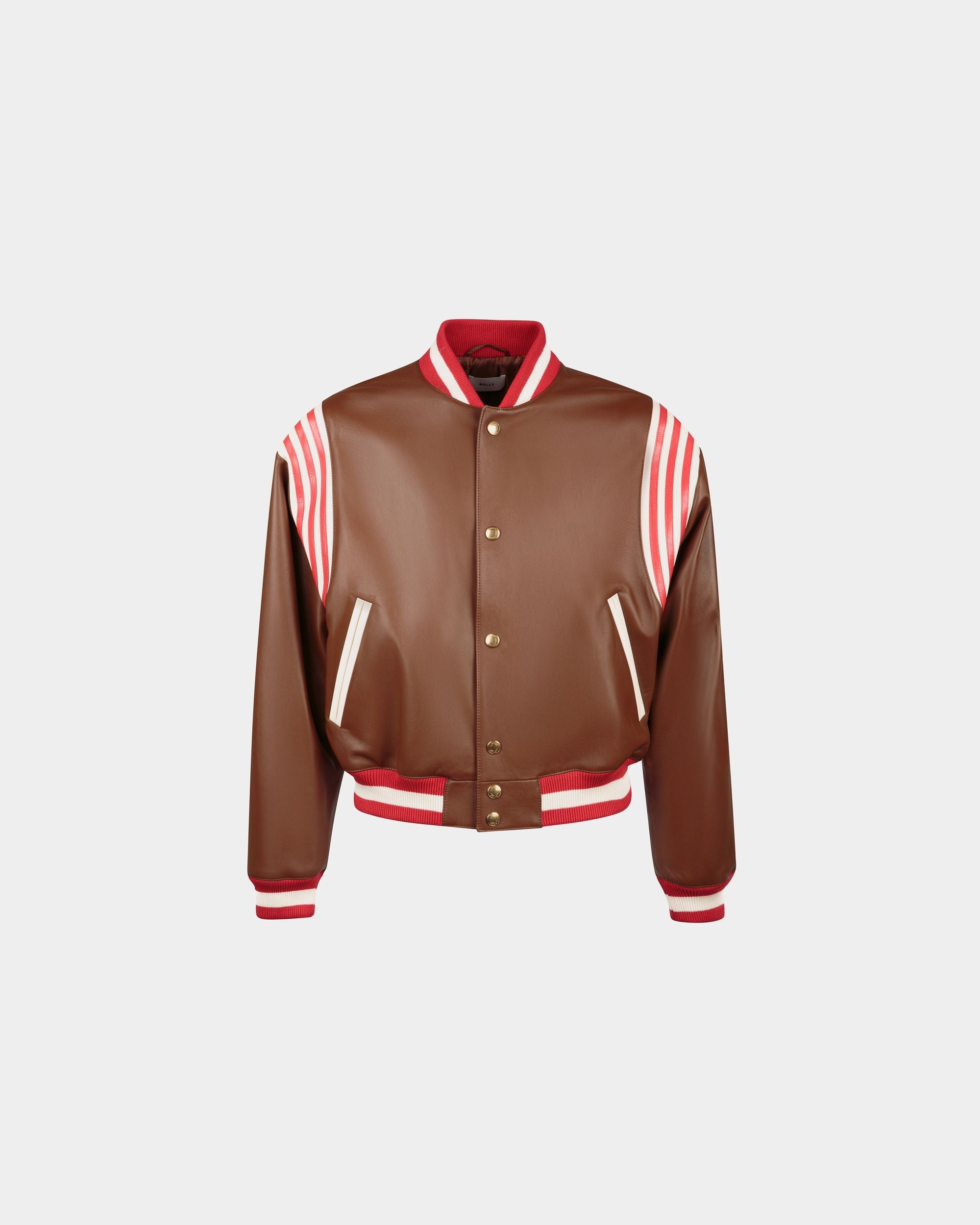 Bally Global - Leather Bomber In Brown Leather - Brown