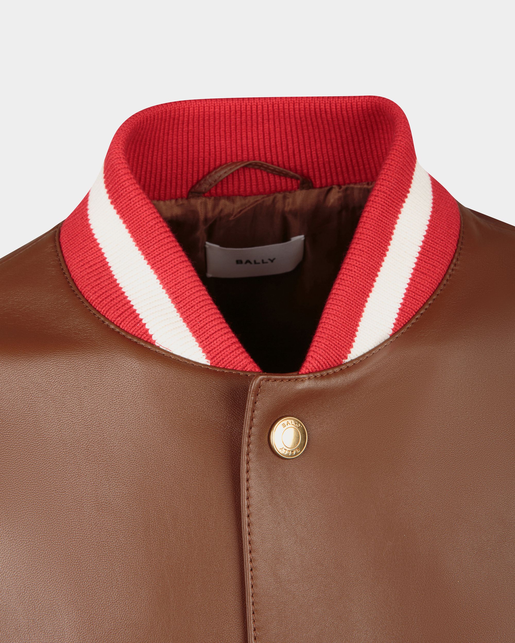 Bally Global - Leather Bomber In Brown Leather - Brown