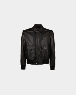 Blouson In Black Leather
