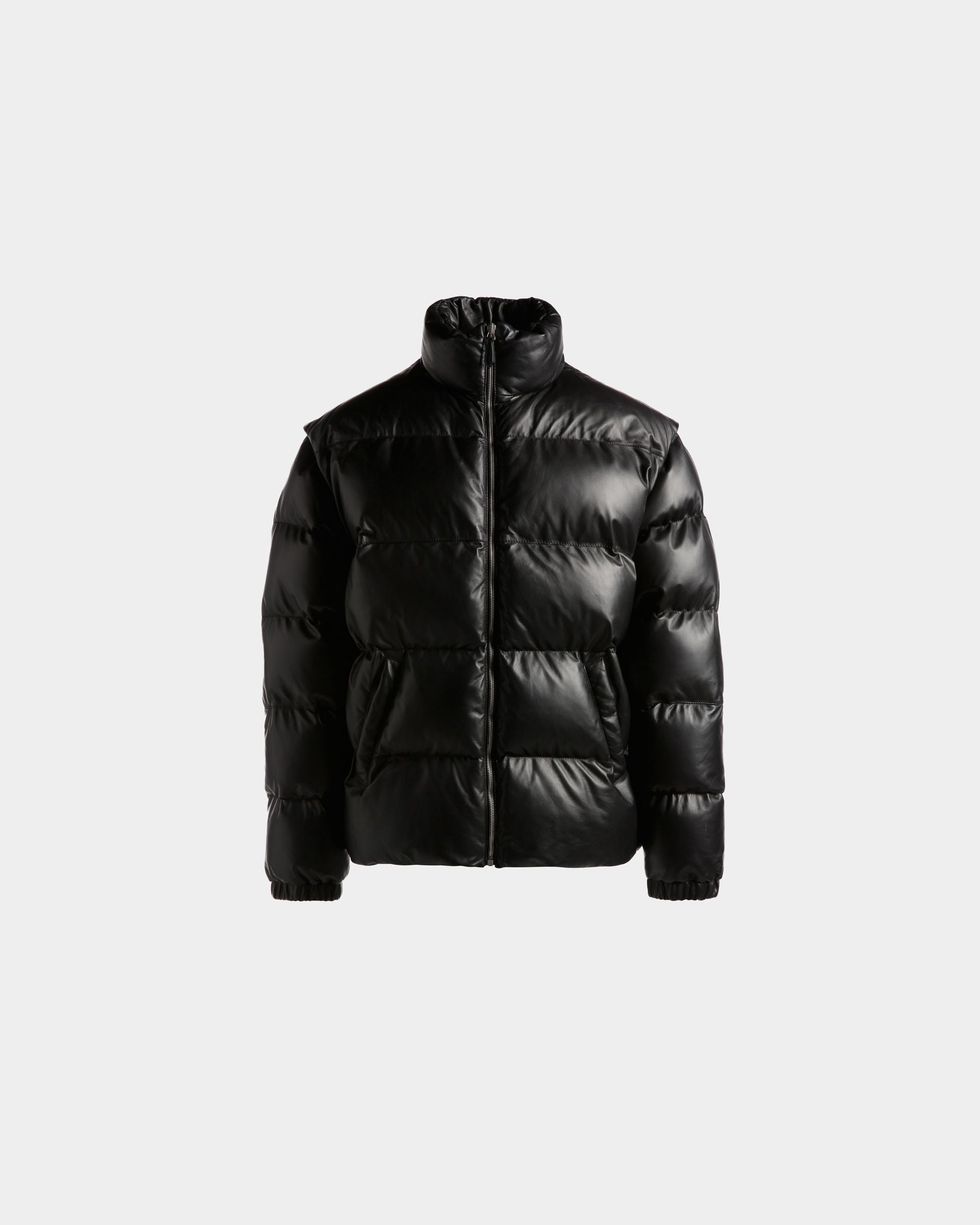 Bally Global - Doudoune 2-En-1 En Cuir Noir - Noir
