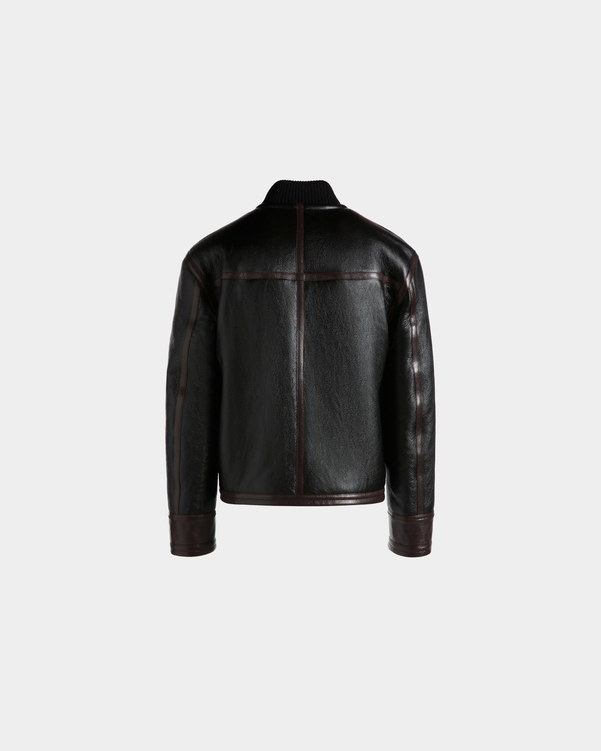 Bally Global - Shearling Lined Bomber in Black Leather - Negro
