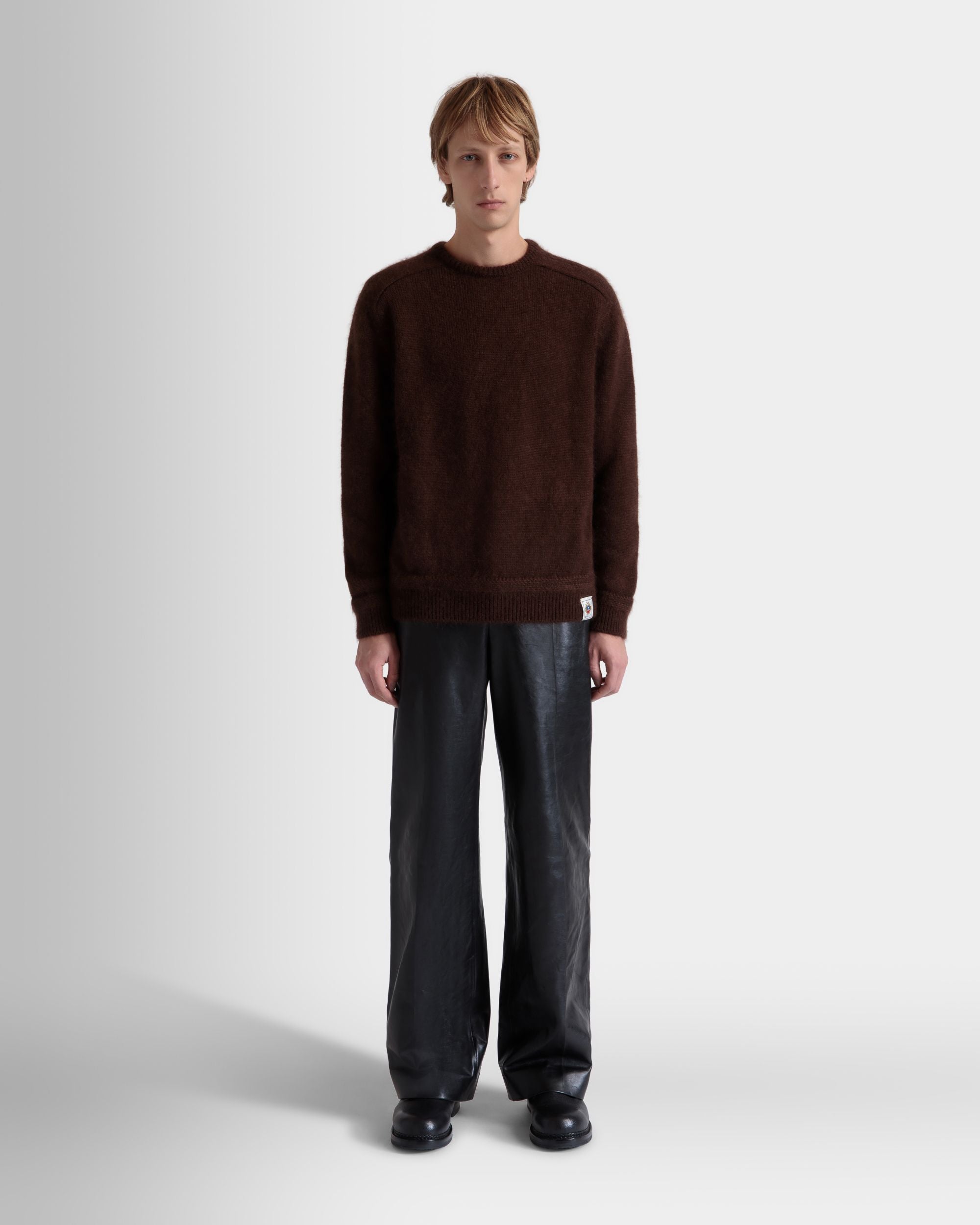 Bally Global - High Waist Pants In Black Leather - Black