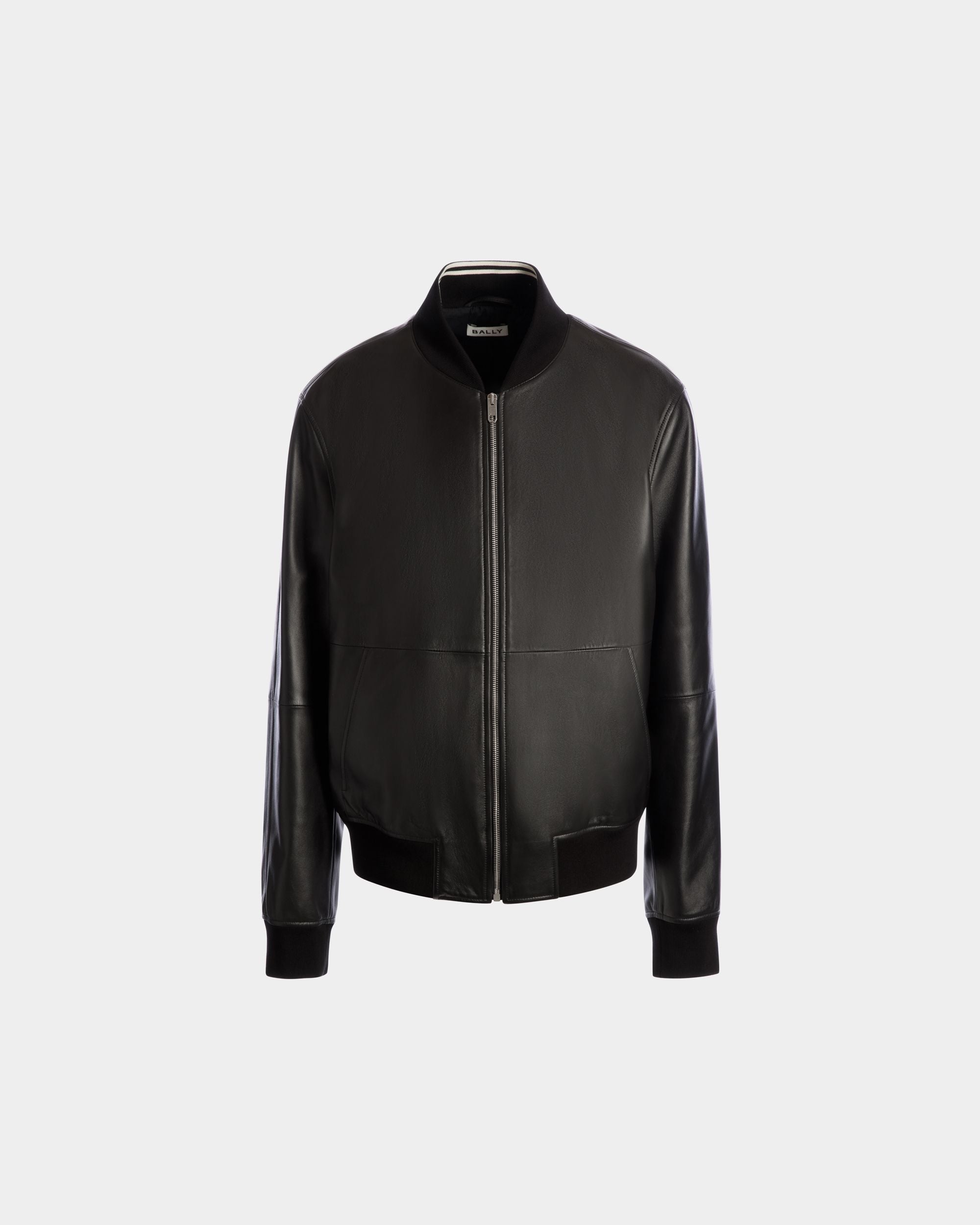 Bally Global - Bomber In Black Leather - Negro