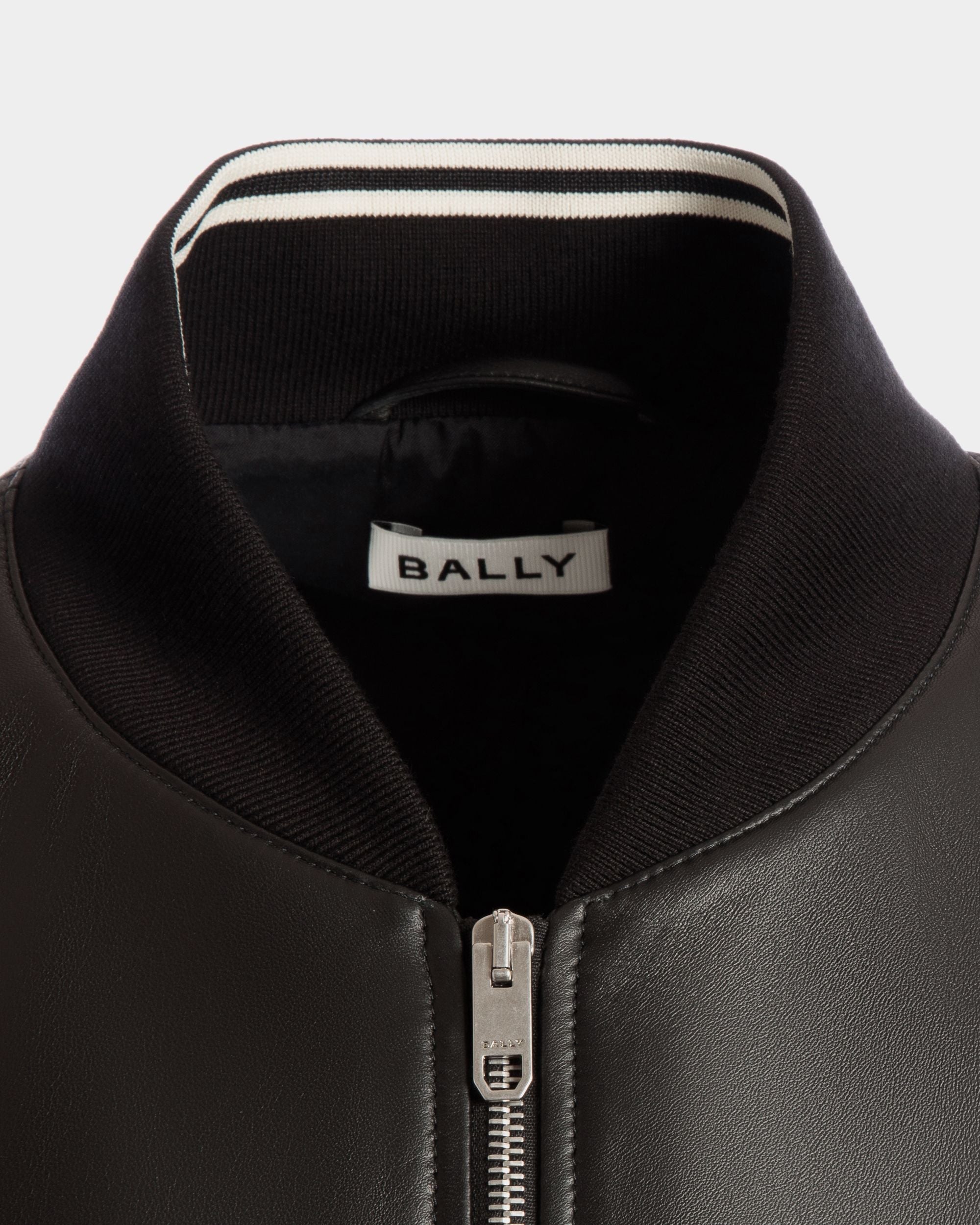 Bally Global - Bomber In Black Leather - Negro