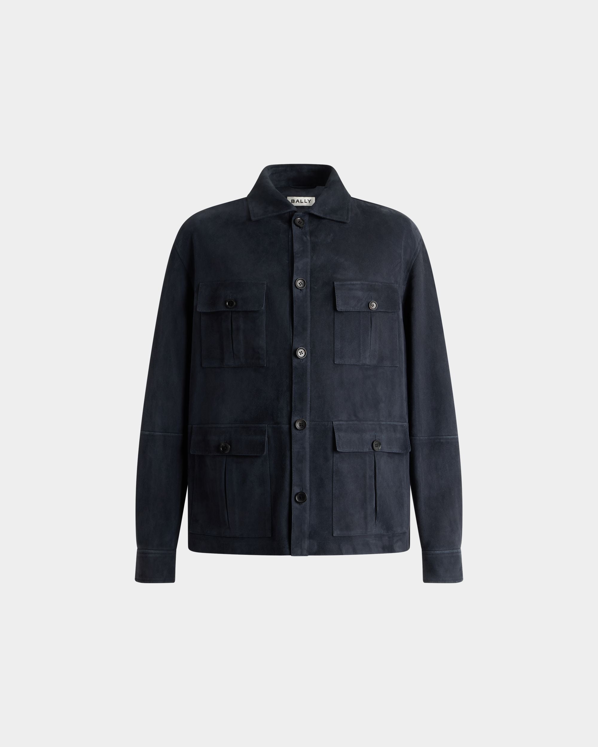 Bally Global - Saharan Jacket in Navy Blue Suede - Blue