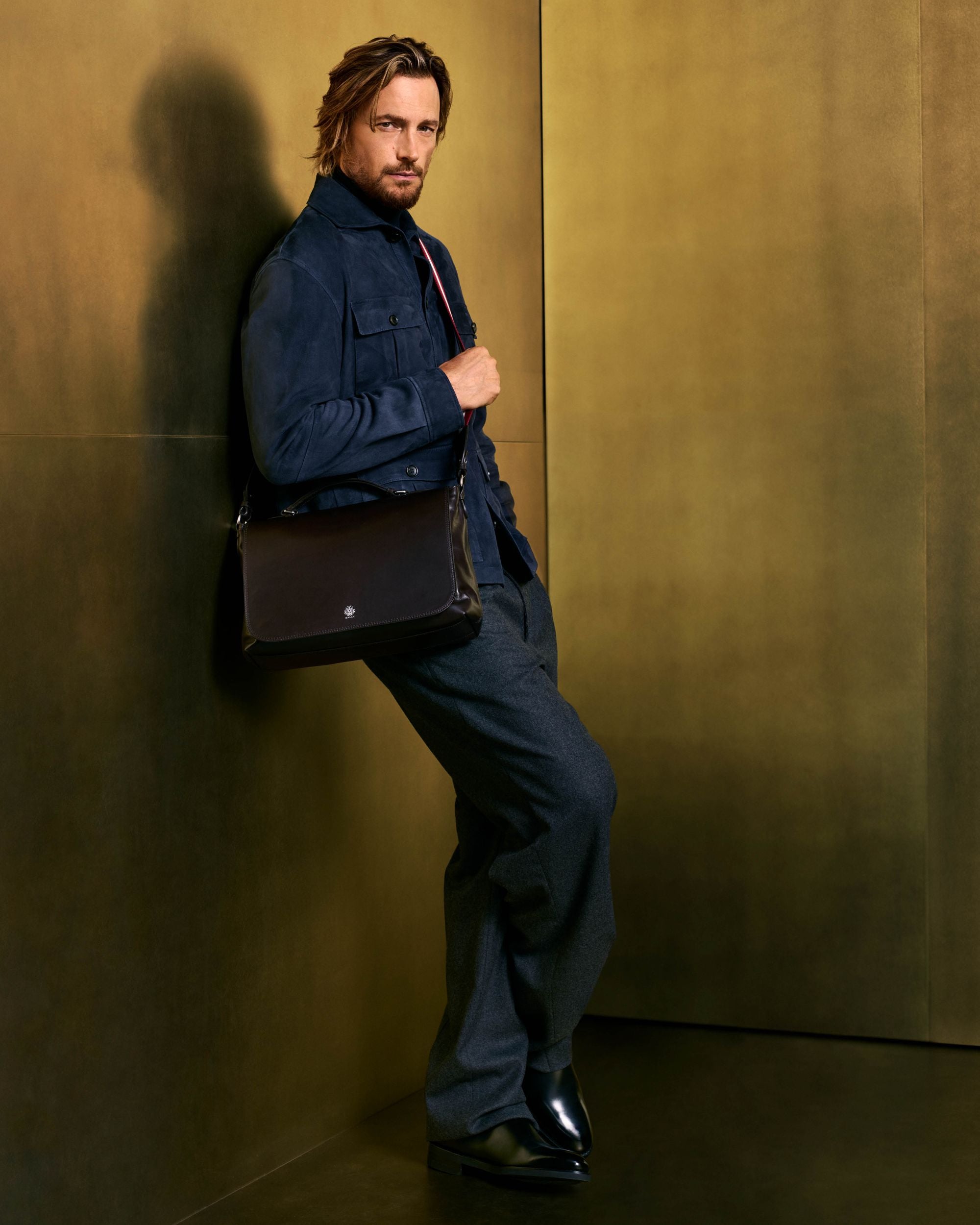 Bally Global - Chaqueta Sahariana De Ante Navy Blue - Azul