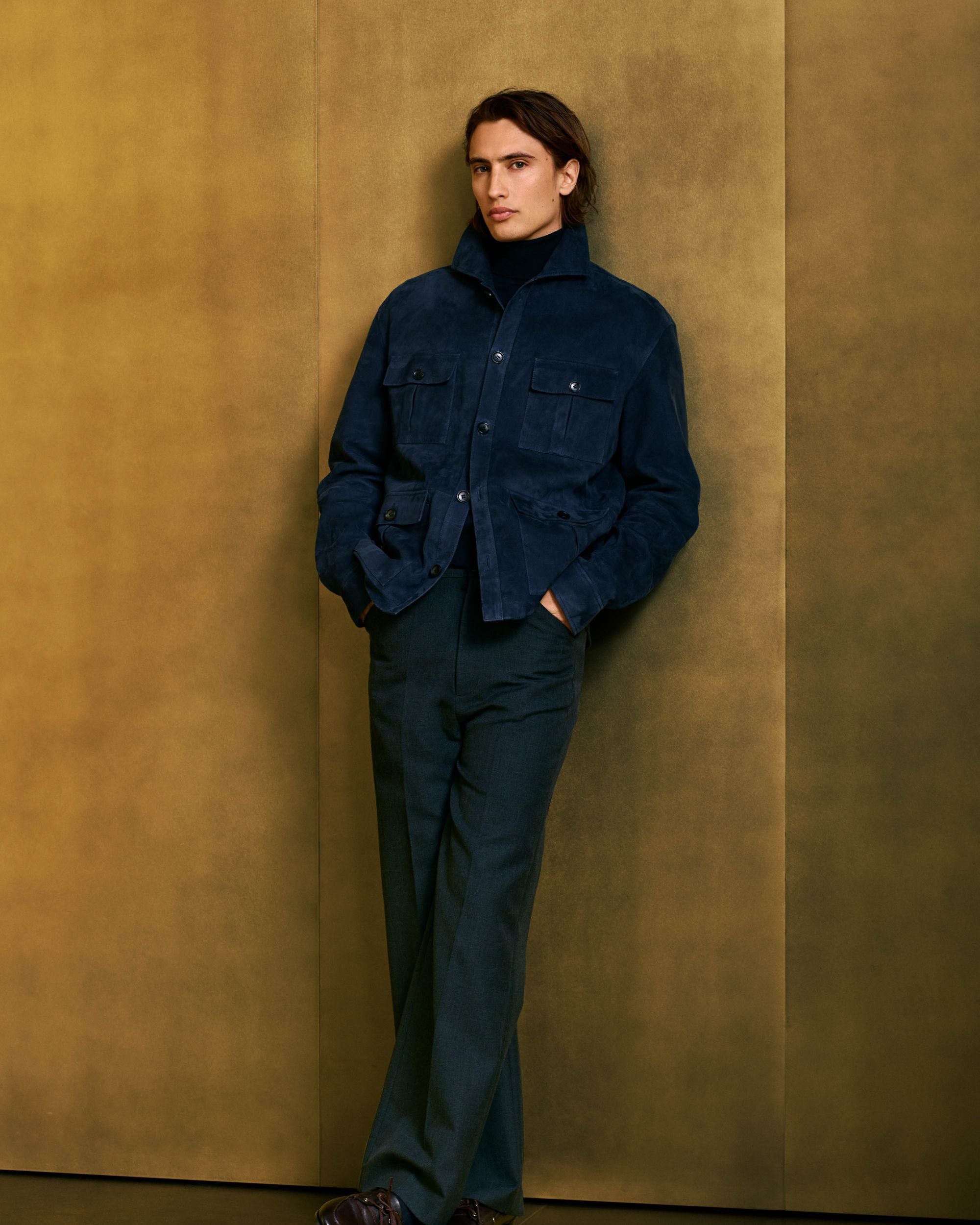 Bally Global - Chaqueta Sahariana De Ante Navy Blue - Azul