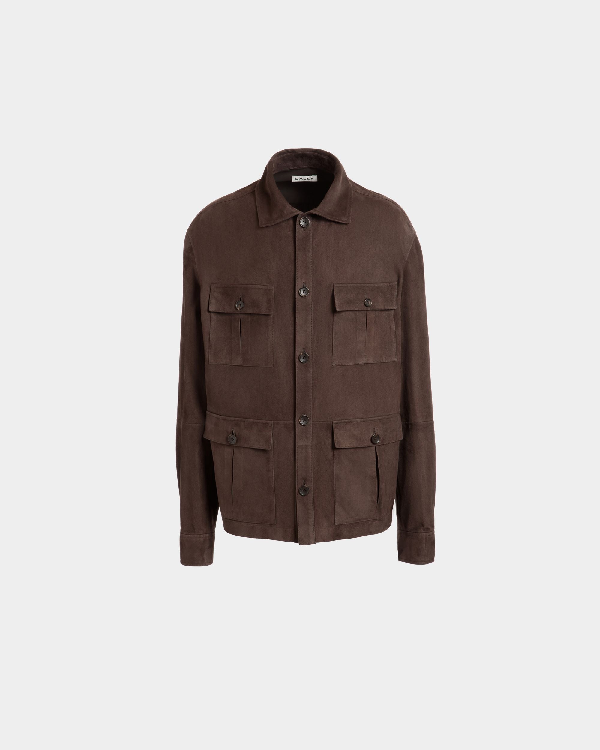 Bally Global - Veste Saharienne En Daim Ebano - Marron