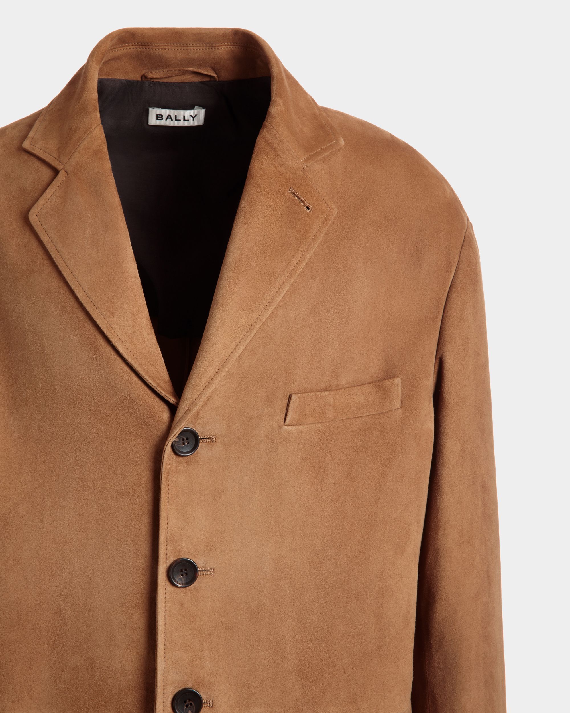 Bally Global - Blazer En Daim Marron - Marron