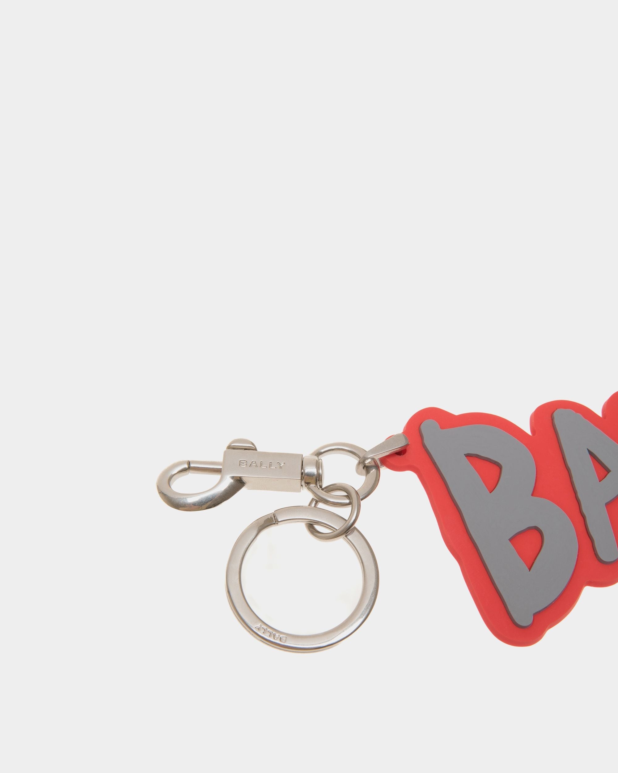 Bally Global - Pennant Keyring in Silicone and Metal - Red