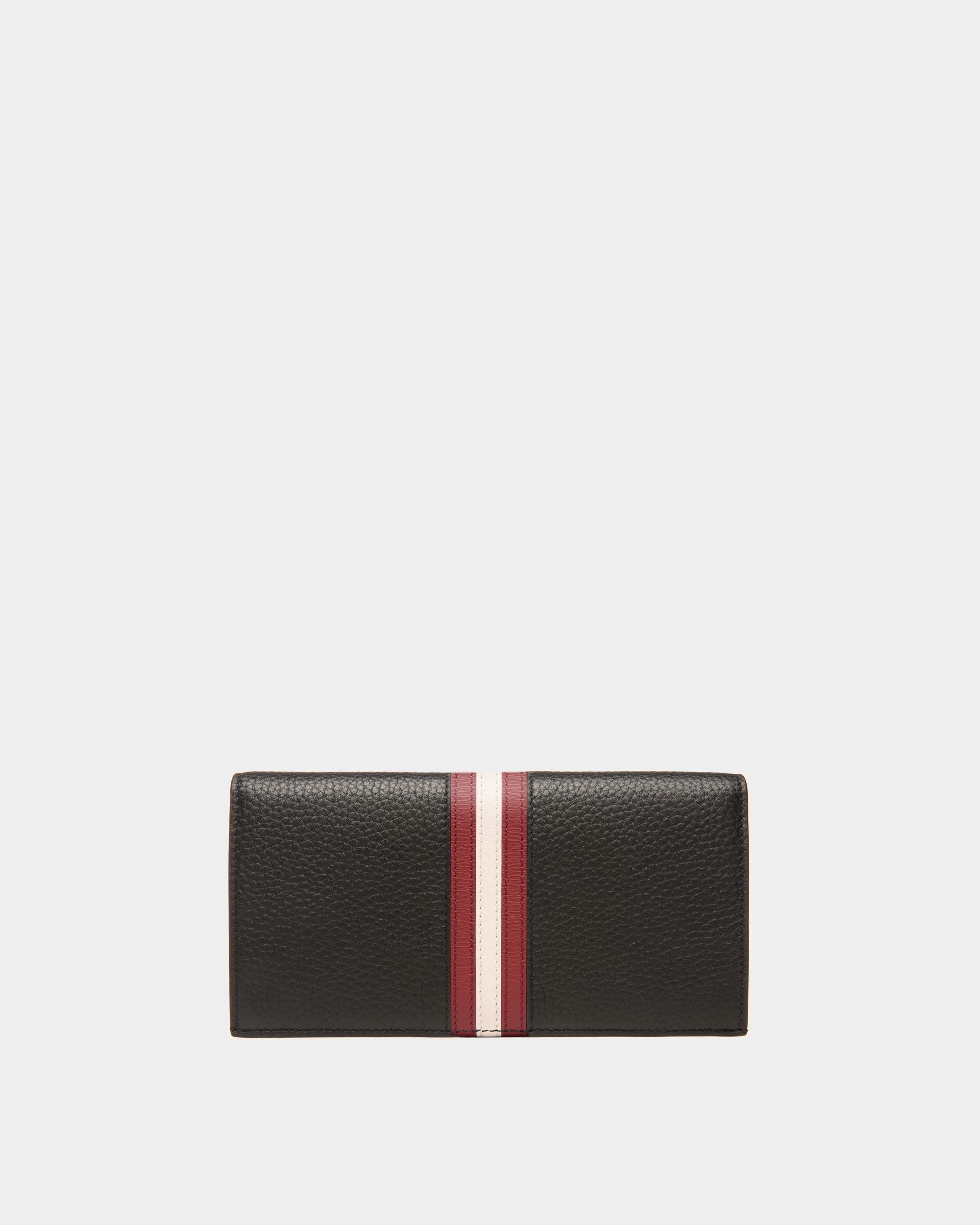 Bally Global - Ribbon Continental Wallet in Black Grained Leather - Black