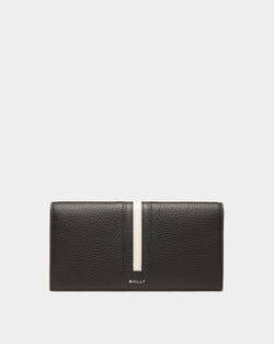 Cartera Continental Ribbon De Piel En Negro