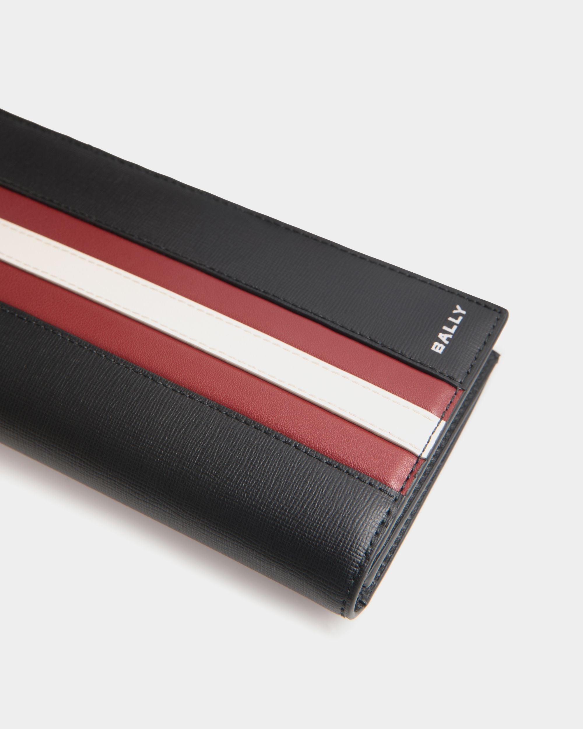 Bally Global - Mythos Continental Wallet In Black Recycled Leather - Black