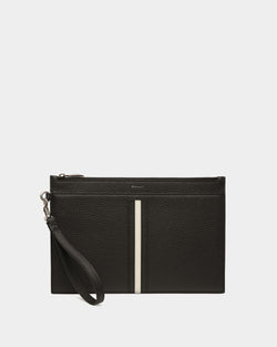 Ribbon Necessaire In Black Leather