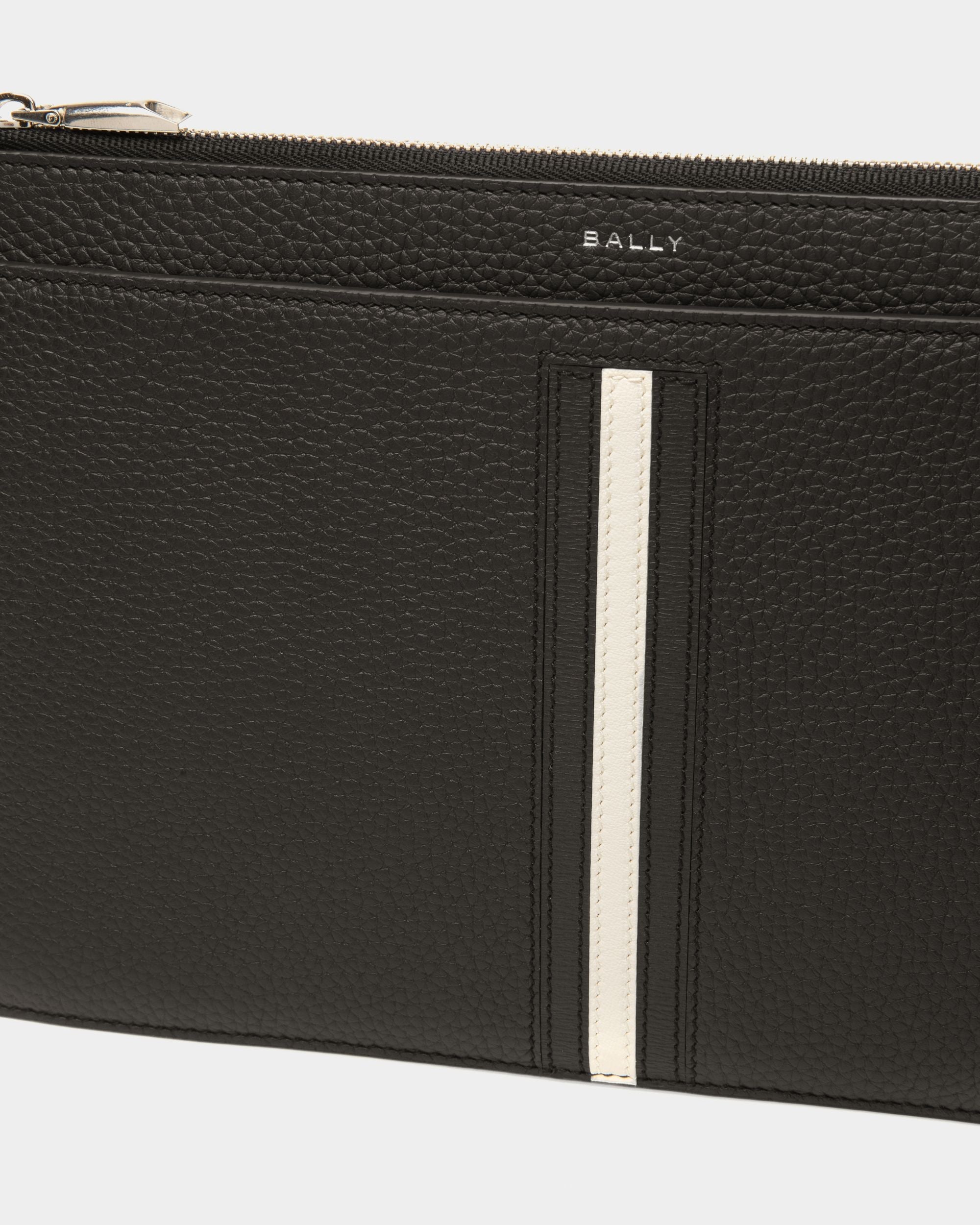 Bally Global - Ribbon Necessaire In Black Leather - Negro