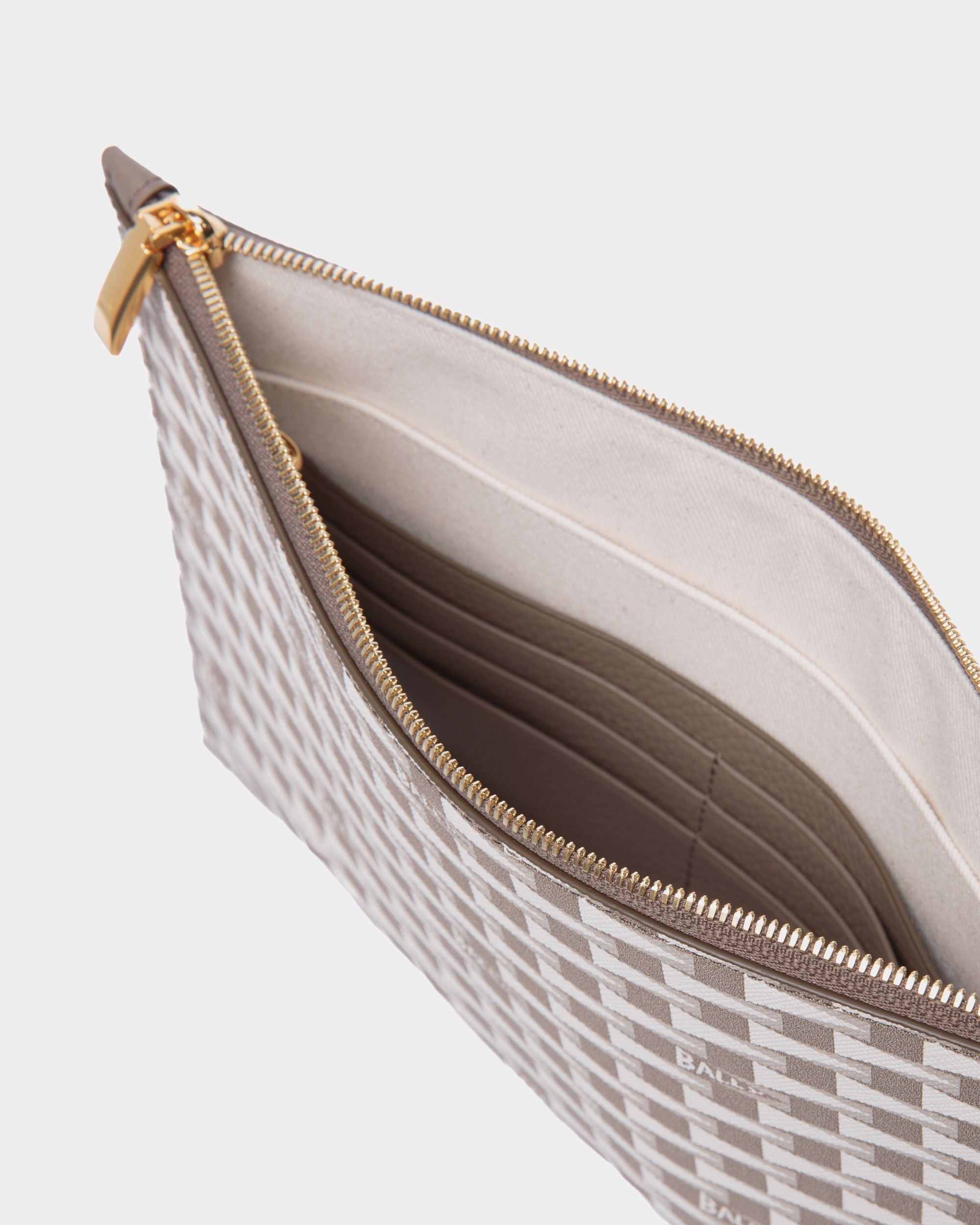 Bally Global - Cartera De Mano Pennant De Piel Y TPU En Marrón - Marrón