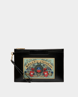Easy Bally Pochette In Black Leather