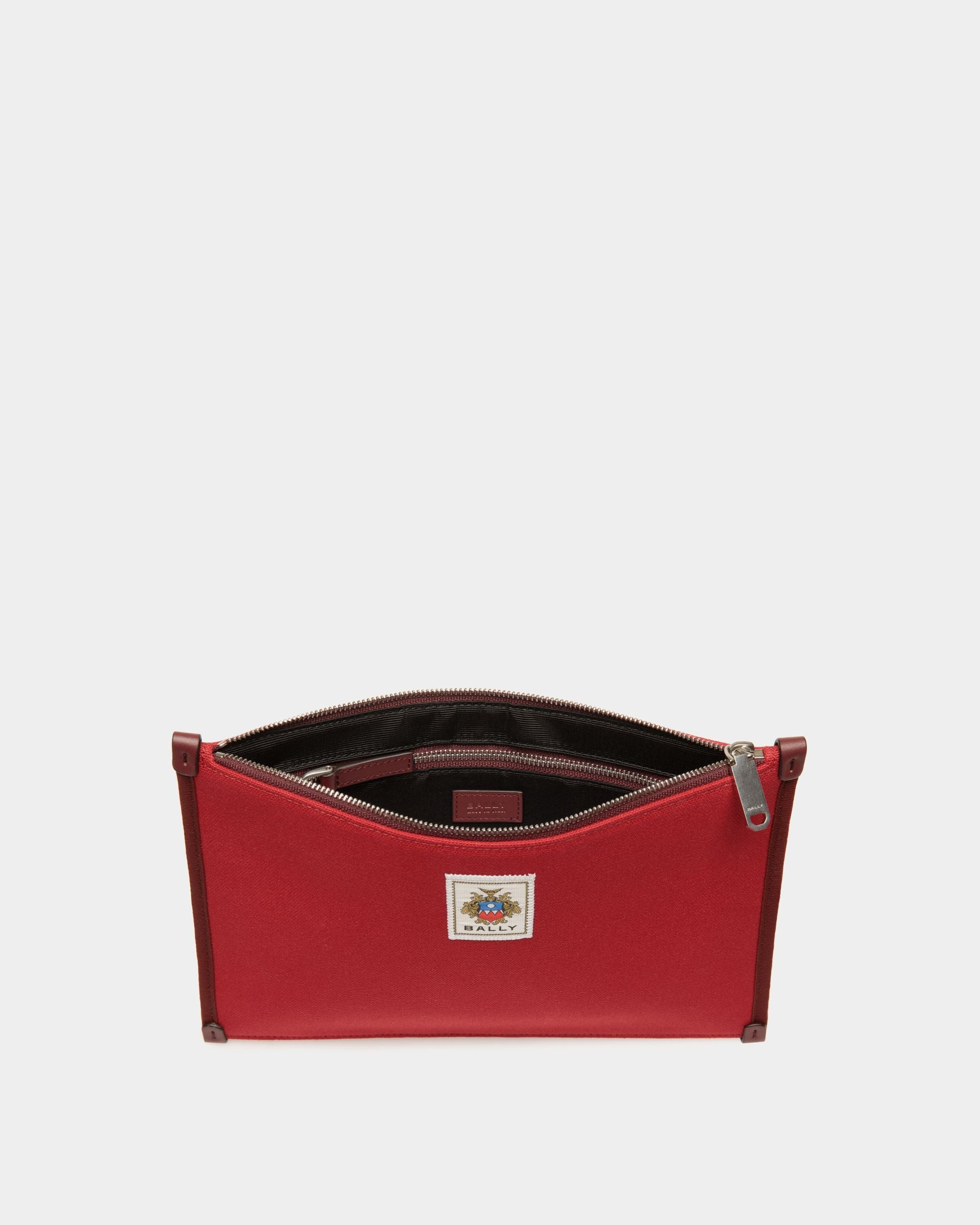 Bally Global - Easy Bally Pochette In Candy Red Cotton Canvas - Red