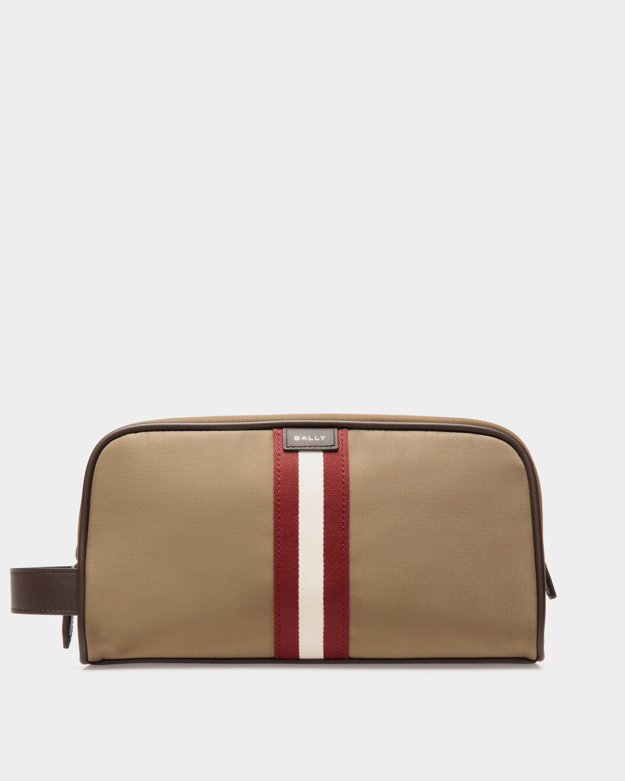 Bally Global - Code Washbag in Camel Nylon - Beige