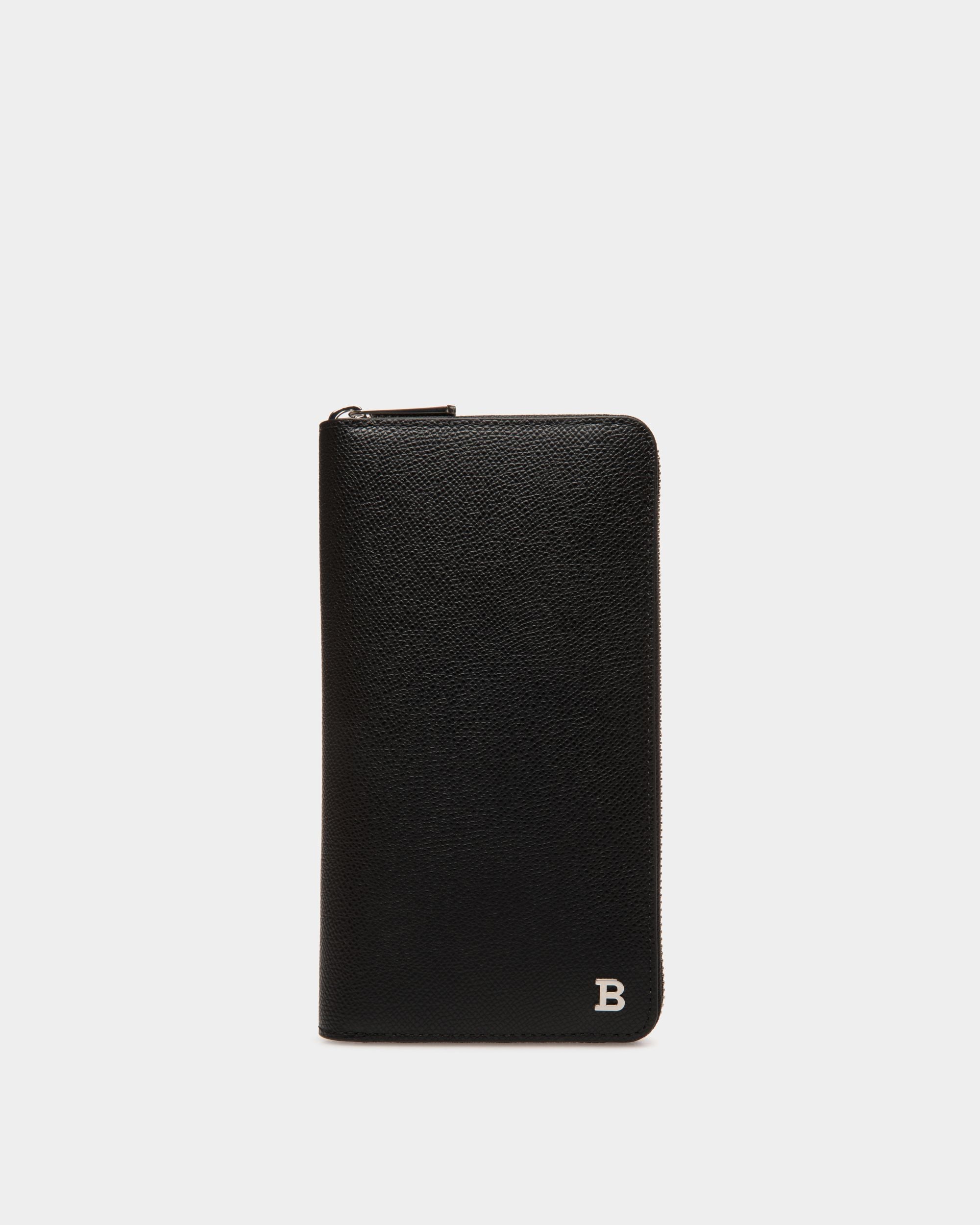Bally Global - Travel Wallet in Black Embossed Leather - Black