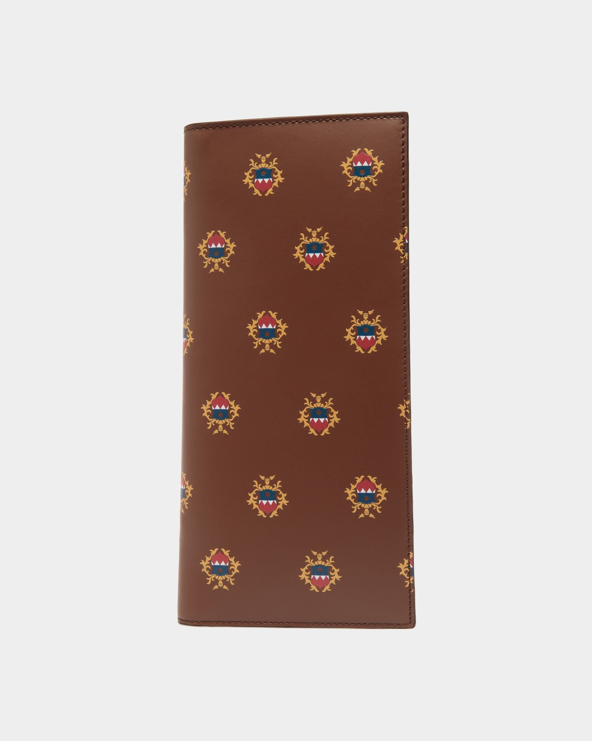Bally Global - Easy Bally Continental Wallet in Brown Leather with a Bally Crest Print - Brown