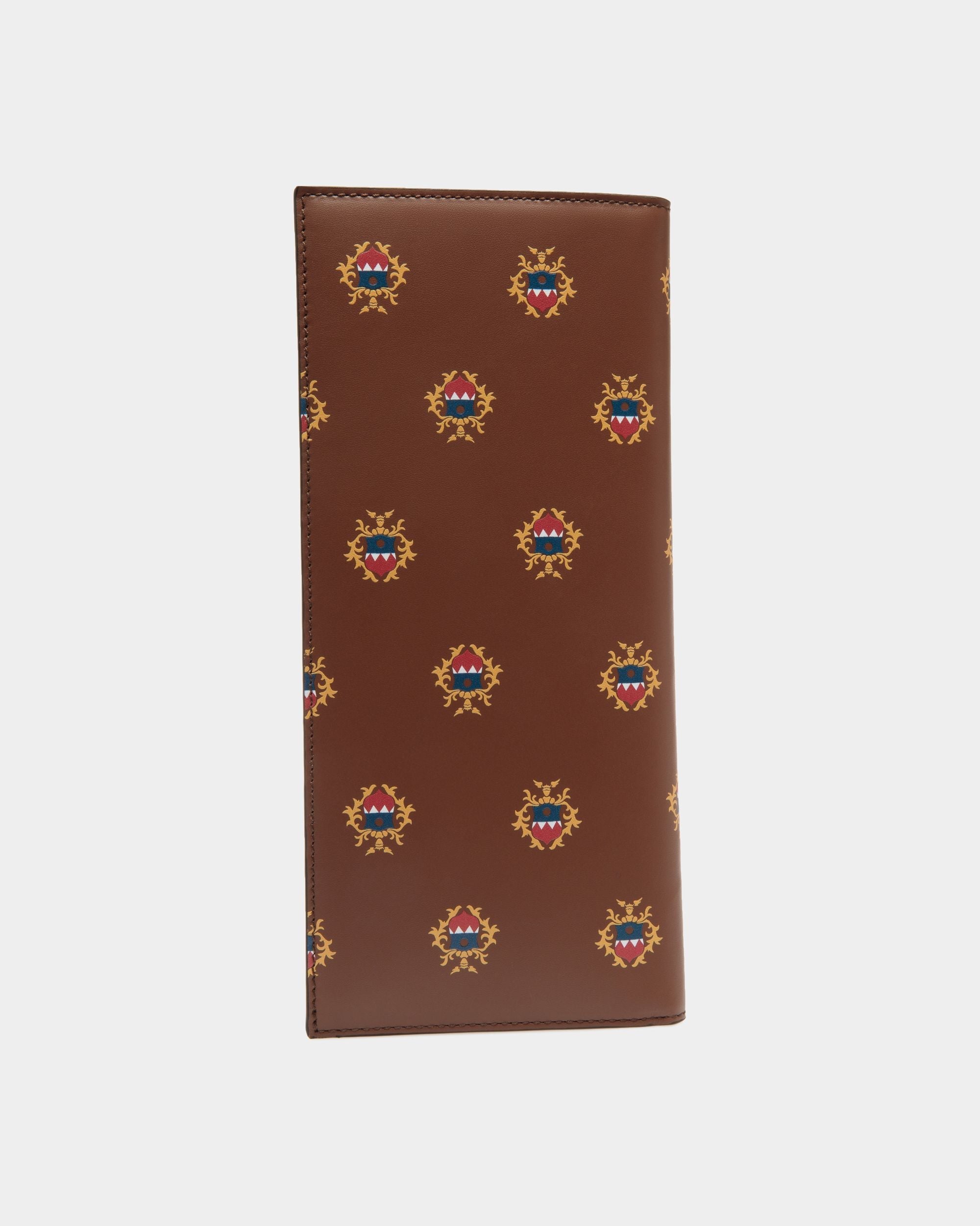 Bally Global - Easy Bally Continental Wallet in Brown Leather with a Bally Crest Print - Brown