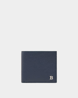 Cartera De Piel Repujada Azul