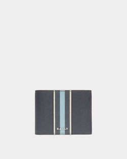 Bevyett Leather Wallet In Midnight Blue And Light Blue